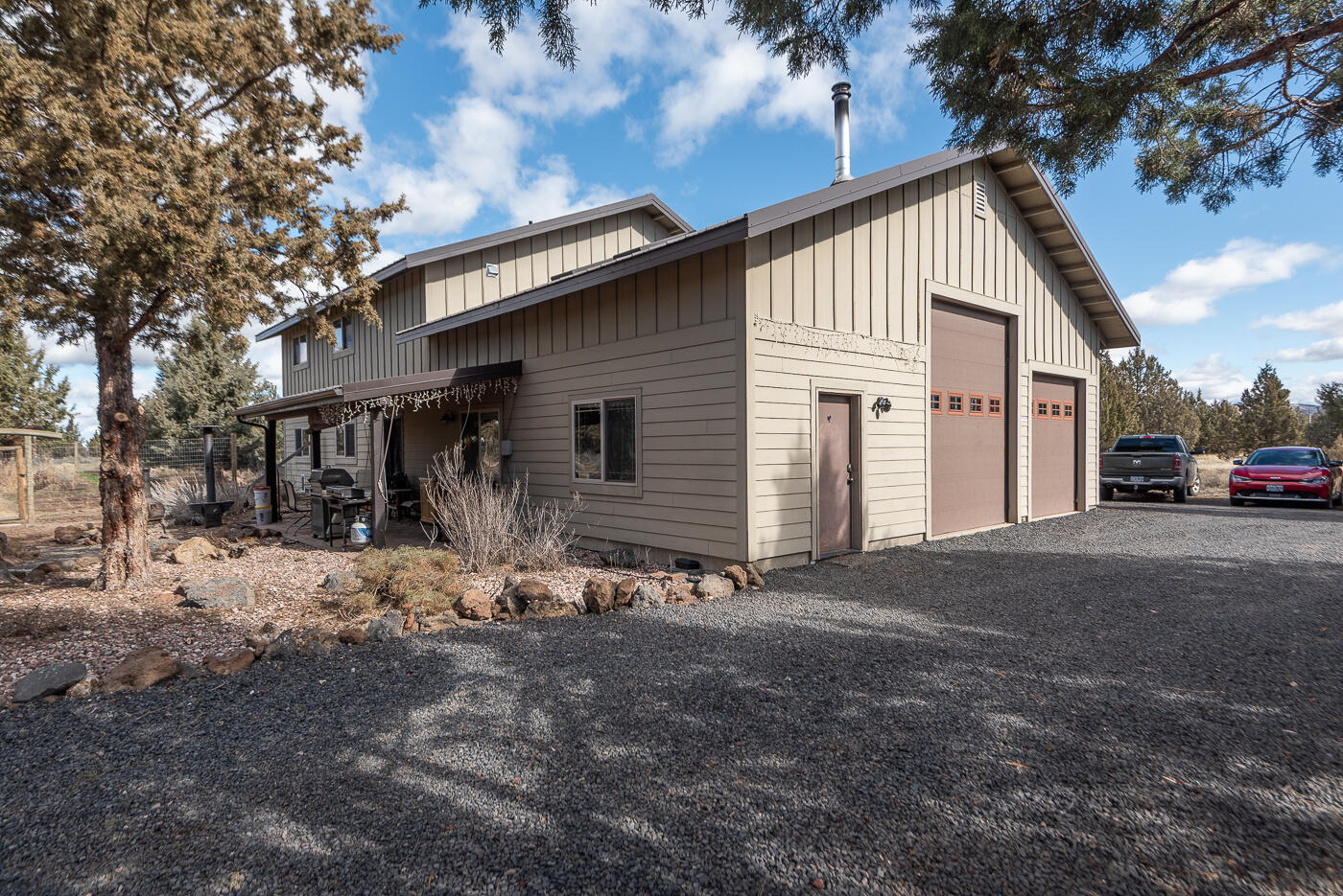 Move-in condition! This home offers a wide range of options—a choice of Shop/barn with home living. This property offers 5 acres with mountain views. Over 2100 square feet of living space- loft living upstairs with bedrooms and a great room on the main level. This multi-purpose shop/barn is fully equipped for living and working. Whether you dream of running a small business, creating an epic workshop, or having a private guest space, the possibilities are endless. High ceilings, generous square footage, and a finished interior make this more than just a barn: it's an extension of your home and lifestyle. Bring your RV—there is plenty of parking indoors or out—room to build, expand, or enjoy the open land. With potential for a second home, mountain views, and privacy, this is your chance to craft your dream life.