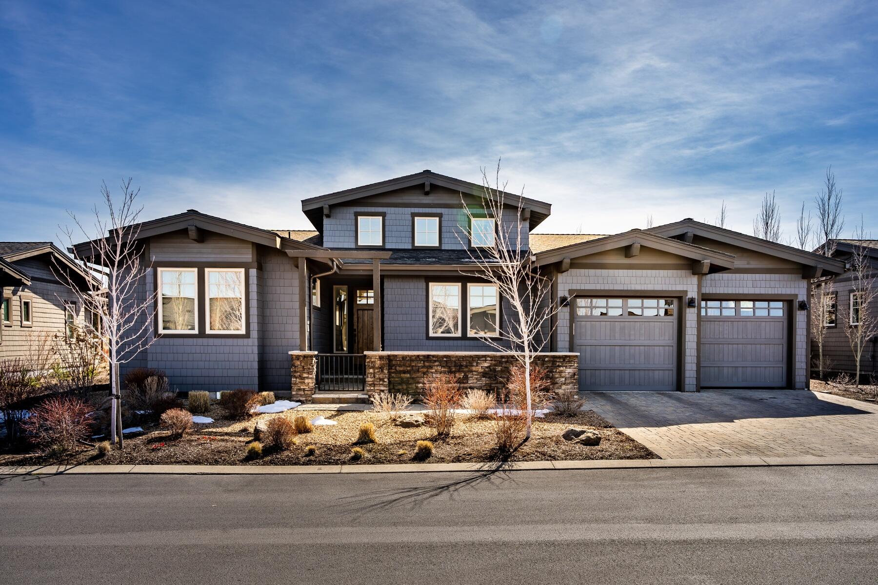 Enjoy Single Level living within the gates of Tetherow. This thoughtful 2,757 Square Foot home offers 3 Bedrooms (all with En Suite Bathrooms), a Large and Private Office, Front and Back Yard Entertaining Space and an Open Floor Plan. The Kitchen and Great Room are highlighted with large spaces and Vaulted Ceilings. Oversized 2 Car Garage provides plenty of space for vehicles and more. Covered Back Patio features an Outdoor Fireplace. Beautiful Hardwood Floors extended into Primary Suite. Primary Suite features additional attached space ideal for an additional Office, Workout or Sitting Area.
