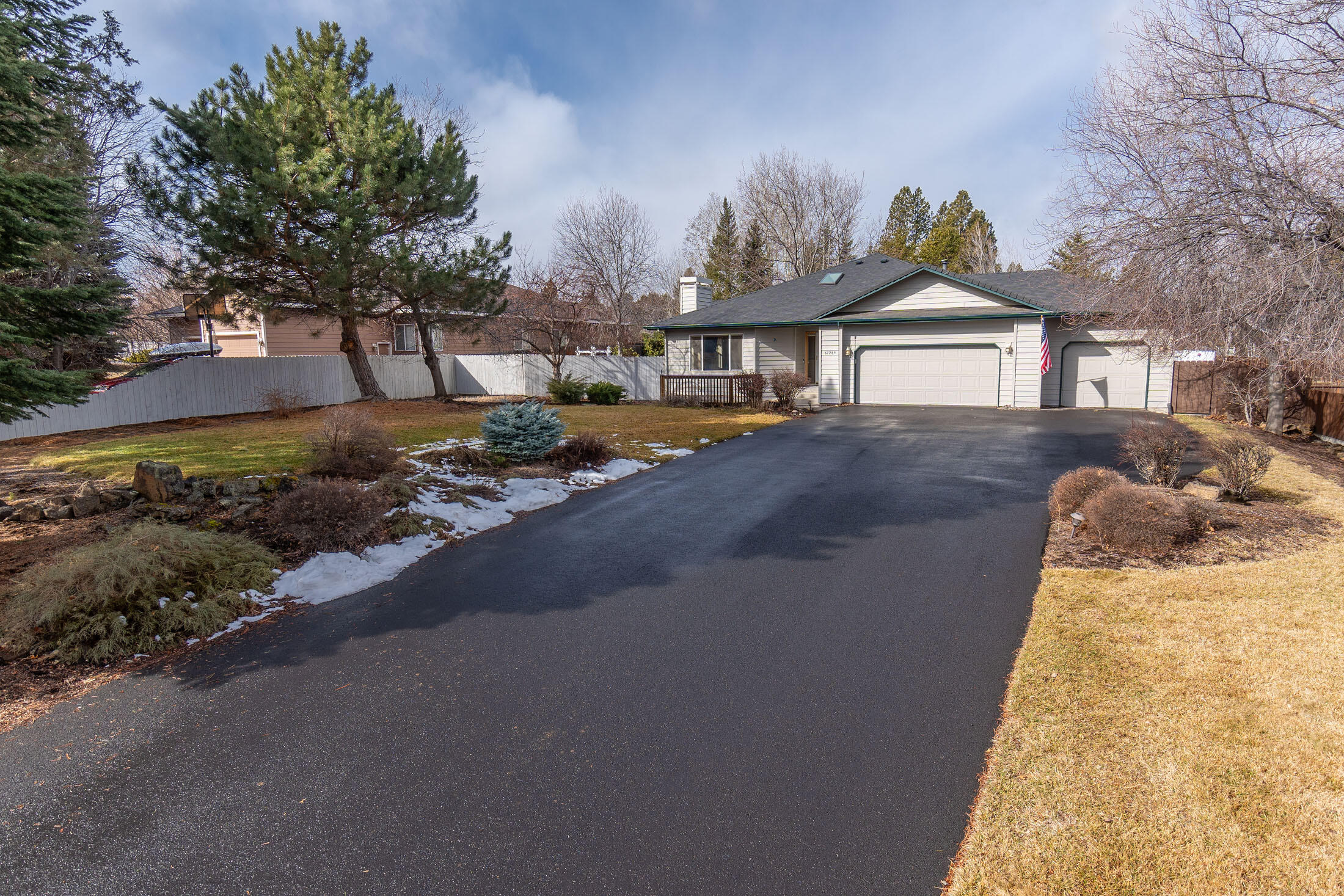 This wonderfully maintained single level home at the end of a quiet street features a huge .54 acre yard. Enjoy your own gorgeous aspen grove, a heavy producing cherry tree, two apple trees, and an Asian pear tree. Experience the serenity of space and beauty with multiple decks for entertaining, a jacuzzi with a privacy hedge, and tons of potential for gardening. Inside you will find a thoughtful floor plan, granite counters in the kitchen, a roof that is only a few years old, a new water heater, a new large section of the fence, new fridge and new washer/dryer that are all included. Other furniture is available for purchase outside of escrow. Houses rarely come up for sale in this neighborhood, so hurry before this one slips away!