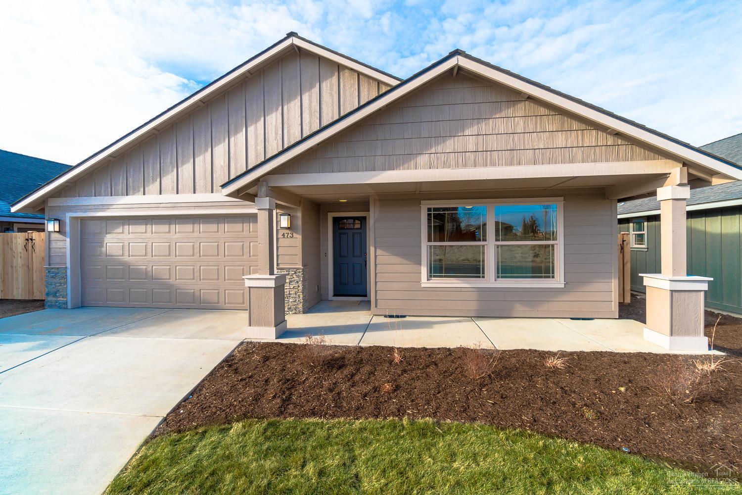 Completed & move in ready! Enjoy Cascade Mtn Views in a luxurious new home in NW Redmond. 4 bedroom, 2 1/2 bath, 1,983 sf of living space. Lg Great room w/fireplace open to Kitchen w/eating bar, Natural cabinets, Quartz slab counter tops, all Stainless Energy Star appliances & a double pantry. Formal dining w/perfect wall for hutch or display. Gas forced air w/high efficiency furnace & A/C ready. Double car garage, front & rear landscaping w/auto sprinklers, fully fenced w/6' Cedar. 4th bedroom could serve as a great office! Agent onsite Thu-Mon, 11-4pm