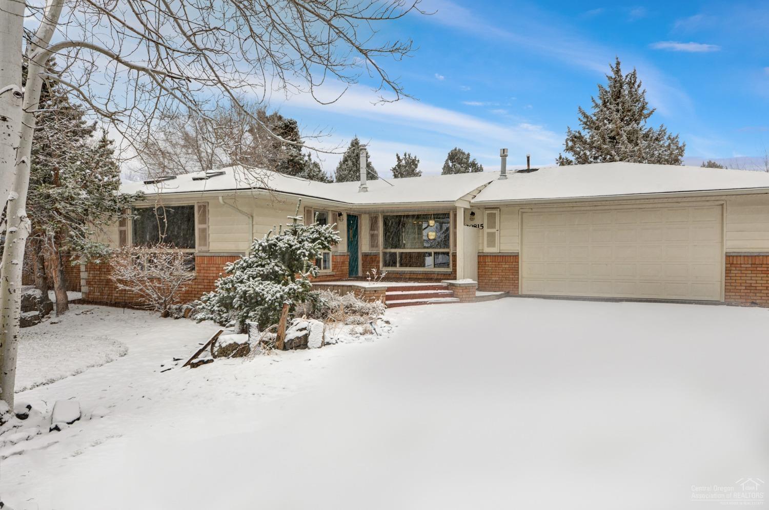 Hard to find single level on almost 1/2 acre close in. 3 bedrooms & 2 full Bath with an open floor plan. New Vinyl flooring throughout. Newer roof. Large fenced backyard with plenty of room to run, play, and be creative. Backyard has garden area, water feature, and plenty of grass. Sand filter septic. Natural gas fireplace. Large producing apple, cherry, and apricot trees. Close to Pine Nursery Park & Recreation. Call before it's too late.