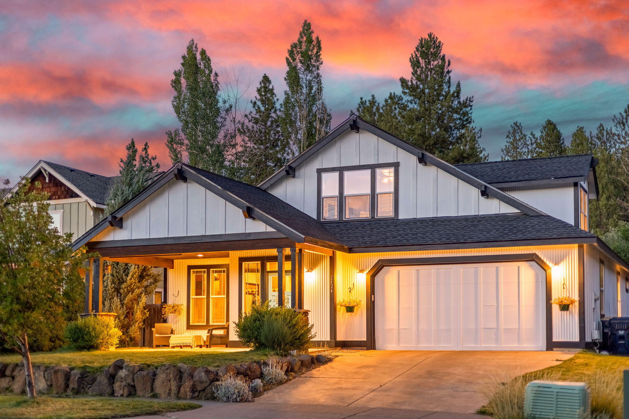 Welcome to ''The Movie House'' located on the popular westside in Bend, OR. This home boasts an open floor plan with the primary on the main level. High ceilings and open space are great for entertaining family and friends. Upstairs offers a large bonus living room with two additional office/flex spaces. This home is a media enthusiast dream with its own private movie theater and stadium seating. Close proximity to schools, restaurants, Discovery Park, The Grove, NW Crossing and more. This home is a must see.
