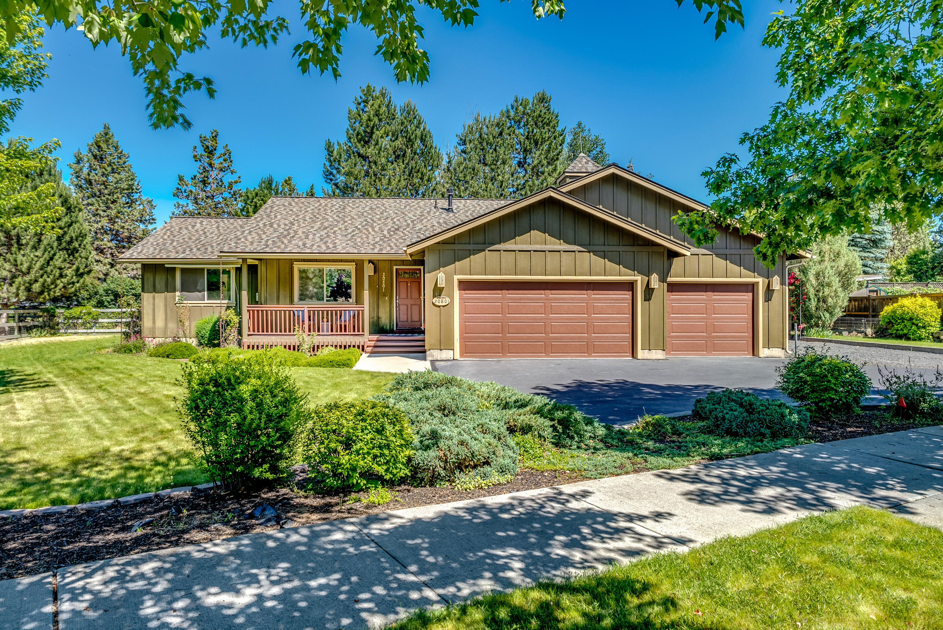 Gorgeous single level home situated on a serene, park-like setting, with a 3 car garage, RV and boat parking all tucked into a quiet part of NE Bend! You'll love the large vaulted living room with a gas fireplace for those cool Bend nights. The kitchen has updated stainless steel appliances, a pantry, eat-in bar and dining space. The large primary suite features a walk-in closet and ensuite bathroom. The 3rd bedroom was expanded (with permits) and is huge! It could easily make a great guest space, craft room, office, large bedroom, etc. Step outside to a yard that will instantly calm you with a babbling brook water feature, rose bushes, walking paths and more. If you're looking for space for all of your toys, this house has it all - oversized 3 car garage (with tons of attic storage), gated parking for a boat or small RV with hookups, and more recreational vehicle parking in the driveway! **Seller offering a $10,000 credit at closing to buyer!**