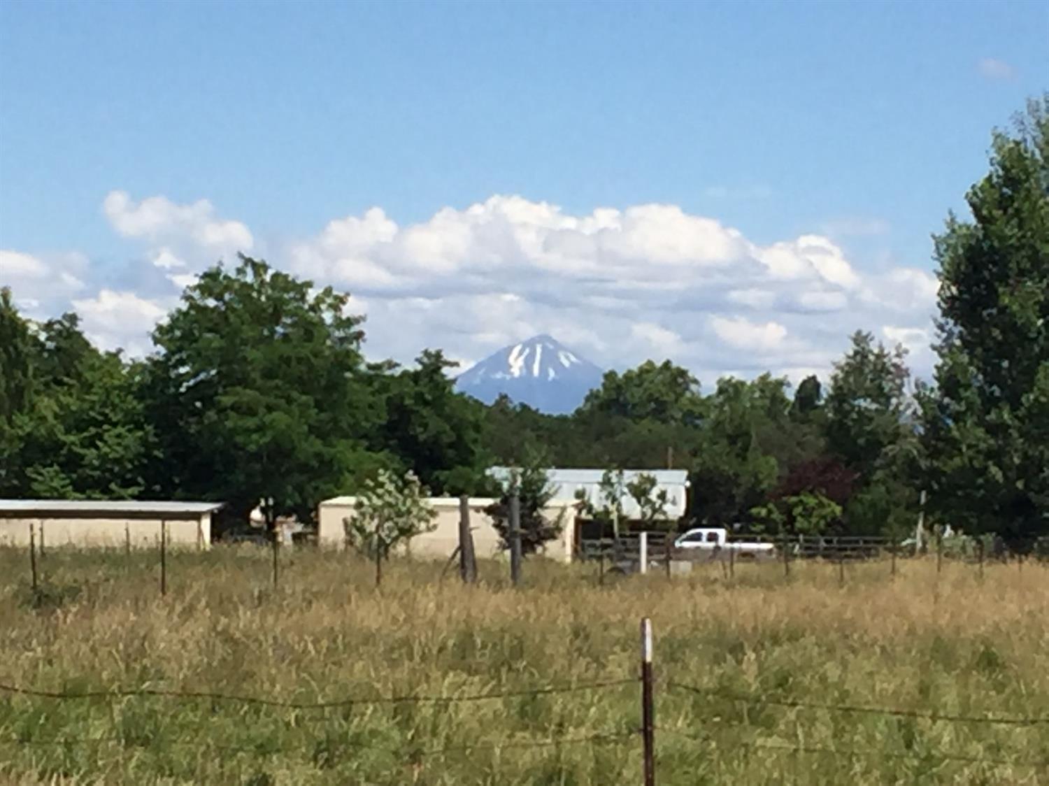 Irrigated acreage with city sewer services! Very nice setting to build your brand new home and take in the views of Mt. McLoughlin, Mt. Ashland and the Table Rocks! 1958 built home of no real value. Fenced, separated pasture areas. Property backs to a wildlife preserve. August 2019 Well Flow Report - 16.9 GPM Average!