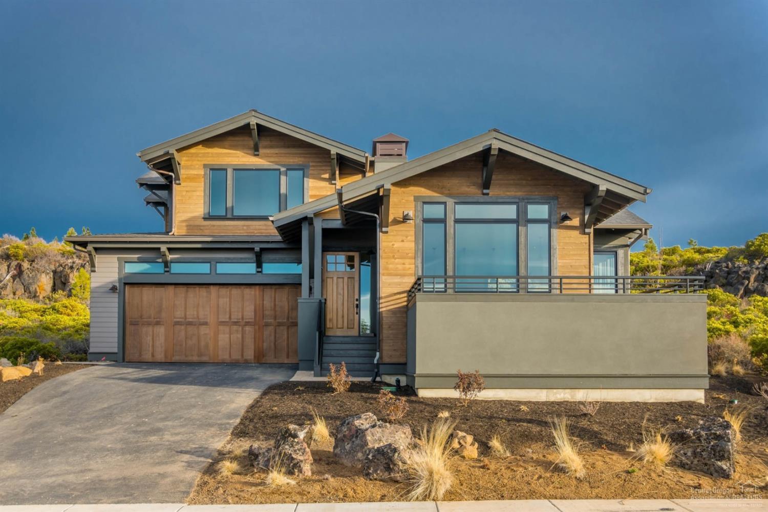 Price Reduced! Located on a gently elevated homesite in the coveted Cascade Vista neighborhood in Tetherow, this sophisticated traditional Northwest home is built by Greg Welch, one of Central Oregon's leading builders. The design takes full advantage of the mountain views & the beautiful natural setting backing to Alpine Park. In this Silver Level Earth Advantage home, you can enjoy multiple outdoor living spaces, an office & master on the main level and 2 bedrooms, a bathroom and bonus room up, all with stunning views.