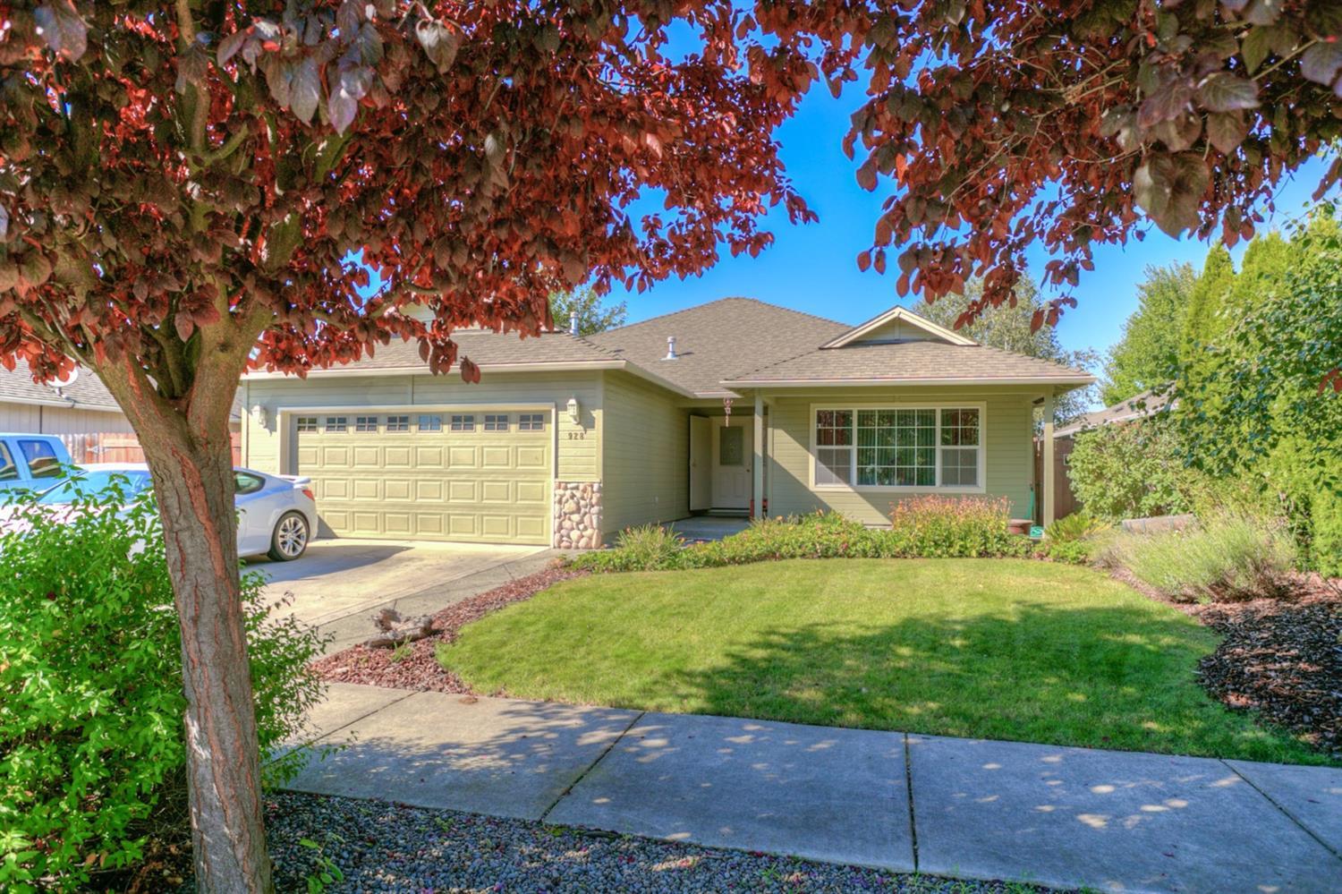 Great home in a great neighborhood! Built in 2003 with 1411 sq ft, 3 bedrooms, 2 baths, living room with hardwood flooring and vaulted ceilings, dining room and kitchen with tiled flooring, lots of cabinetry and countertop space. Master suite has double sinks, walk in closet and walk in shower. Nice covered back porch that leads to the fenced back yard. There is a 2 car attached garage and RV parking. With the covered front porch this home definitely has great curb appeal!