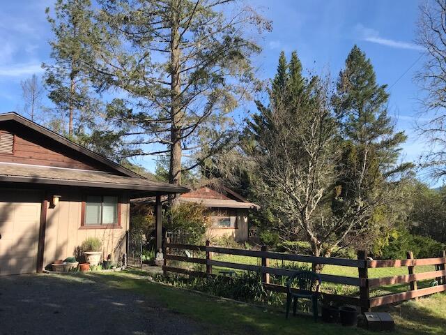 COMING SOON....!!! Property will be ready to view Nov 3rd.  Private, level to rolling, property.  Solid built 2 bedroom/ 2 bath home with Living room, dining room off kitchen, large laundry room,  master suite, 2nd BD with Murphy bed.  There is an attached 2 car garage with large shop.  additional there is a detached shop with several bay carport.  This Home is ready to be brought back to its spender.  Property is being sold ''As Is'' including personal property, debri and wood on the property at close of escrow.