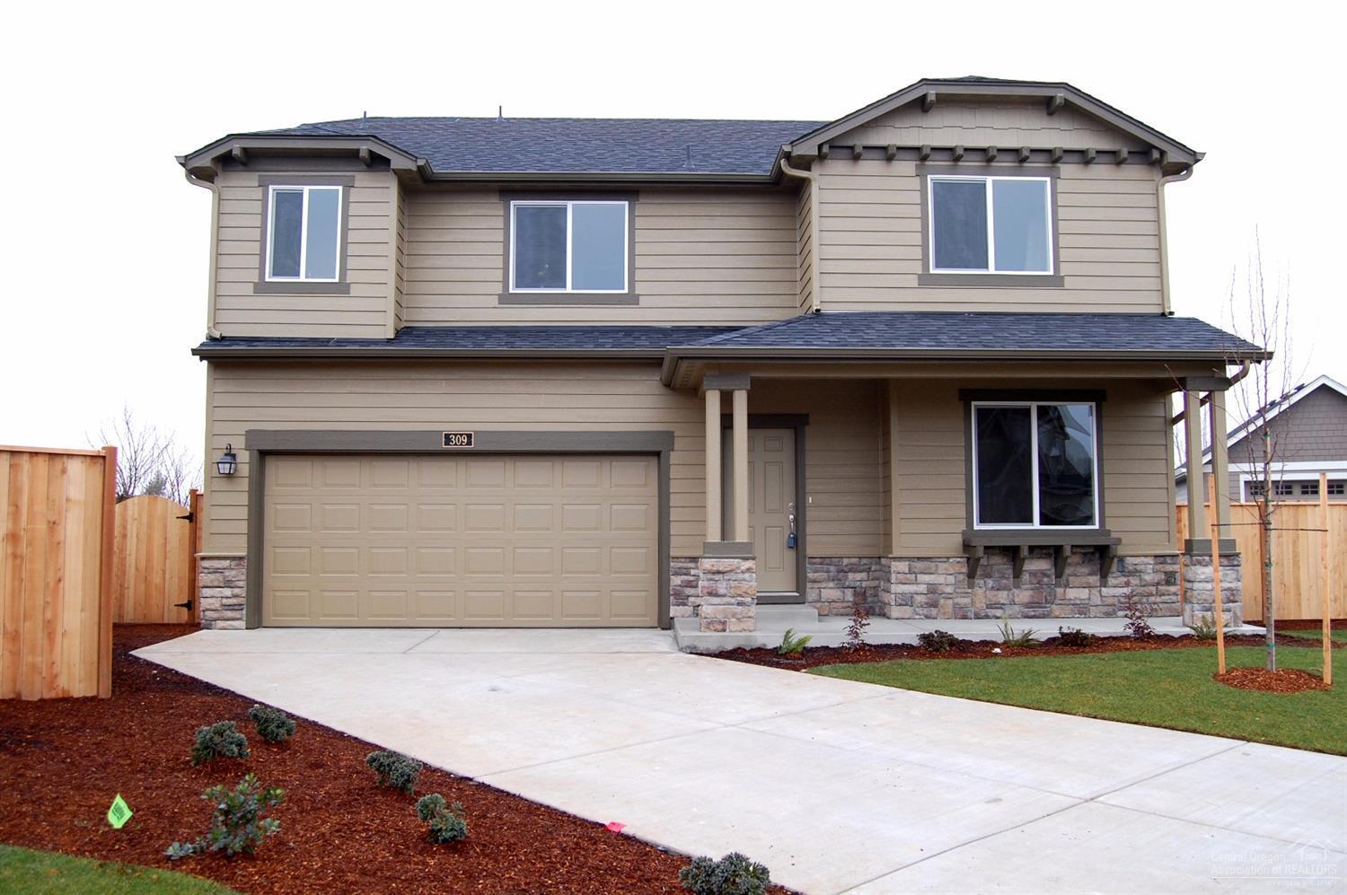 Breathtaking Cascade Mtn views await you at this Hayden Home community, Cascade Heights in SE Bend. 3 miles to Old Mill District. Den, wood laminate kitchen/dining flooring, open concept kitchen/dining/living, slab Quartz kitchen counters, SS appliances, fully fenced, beautiful exterior with full lap siding. Special interest area behind home ensures future privacy. Large upstairs laundry room. Almost complete - November move in. Maximize your buying power-no HOA fees. Pics of similar home.
