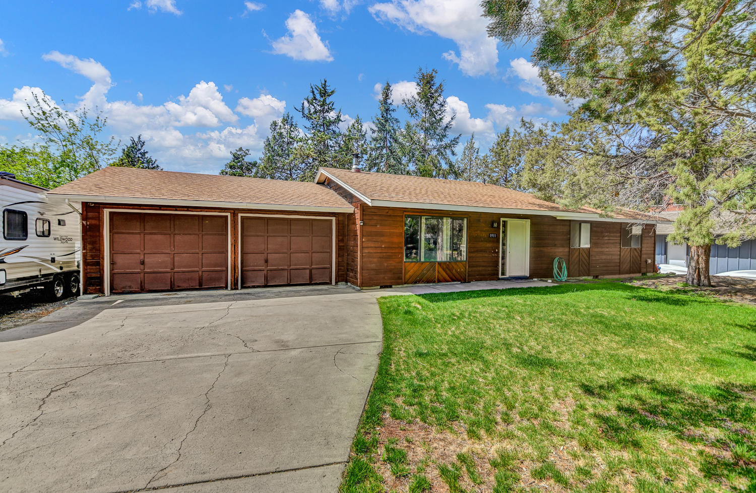 Charming single level home in incredible NE location very close to the hospital. 10 minutes to old mill district and downtown Bend. This cul-de-sac home sits on a fantastic sized lot surrounded by mature trees and features a private fenced in backyard which includes a full concrete patio. Side of home includes room to park RV, boat or any other toys you have to enjoy Bends playground. Come make it your own!