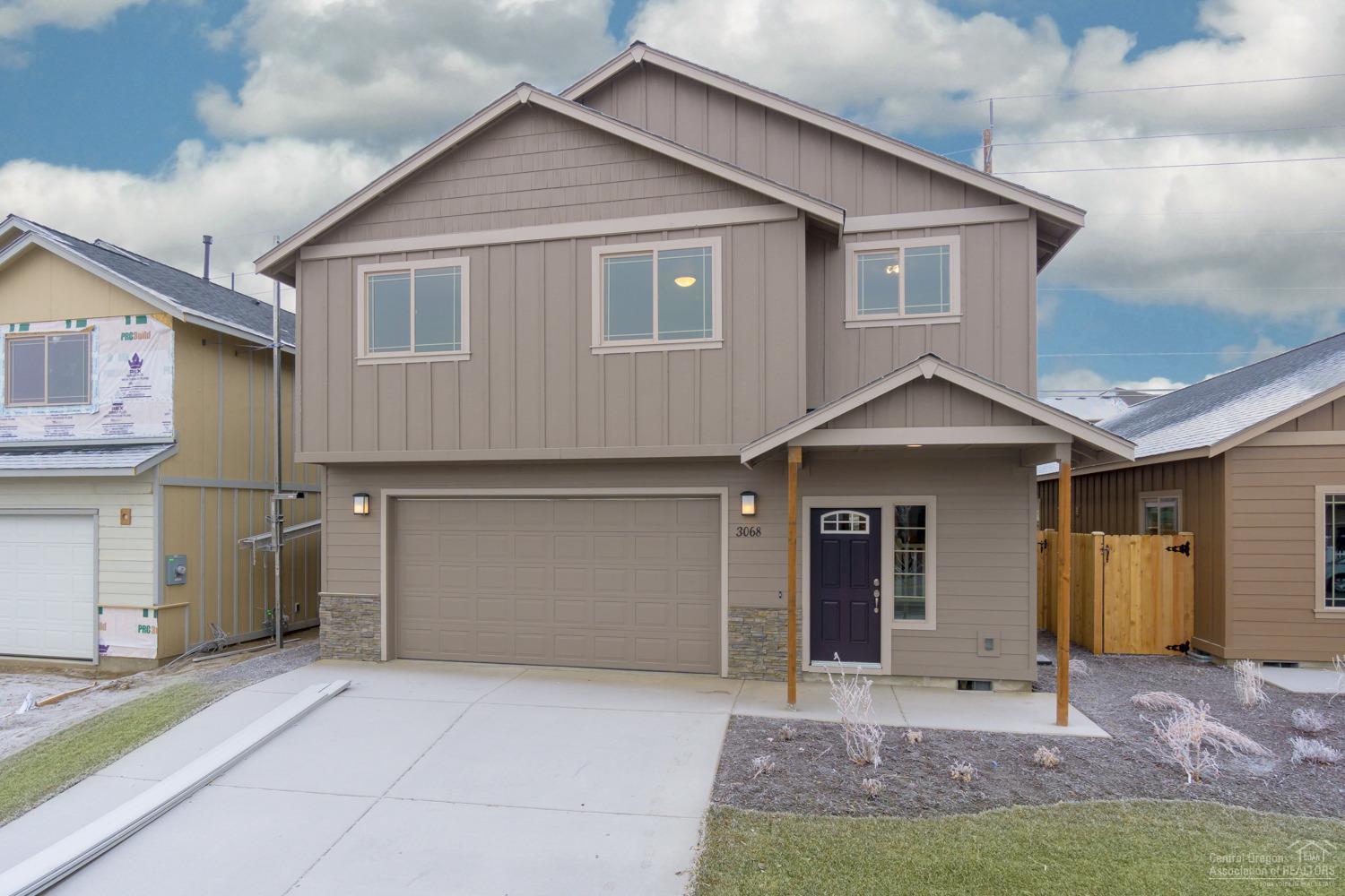 Sycamore floor plan in one of Redmond's premier neighborhoods. 4 bedroom, 2.5 bath, 2,518 sf of living space. Lg great room w/fireplace open to Dining w/eating bar, Quartz slab counter tops, all Stainless Energy Star appliances & tons of counter space. Gas forced air w/high efficiency furnace. Double car garage w/ covered front and back porches. Front landscaping w/ irrigation, fully fenced. see our Model home @ 3095 NW Alder Pl Thu-Mon, 12-4pm