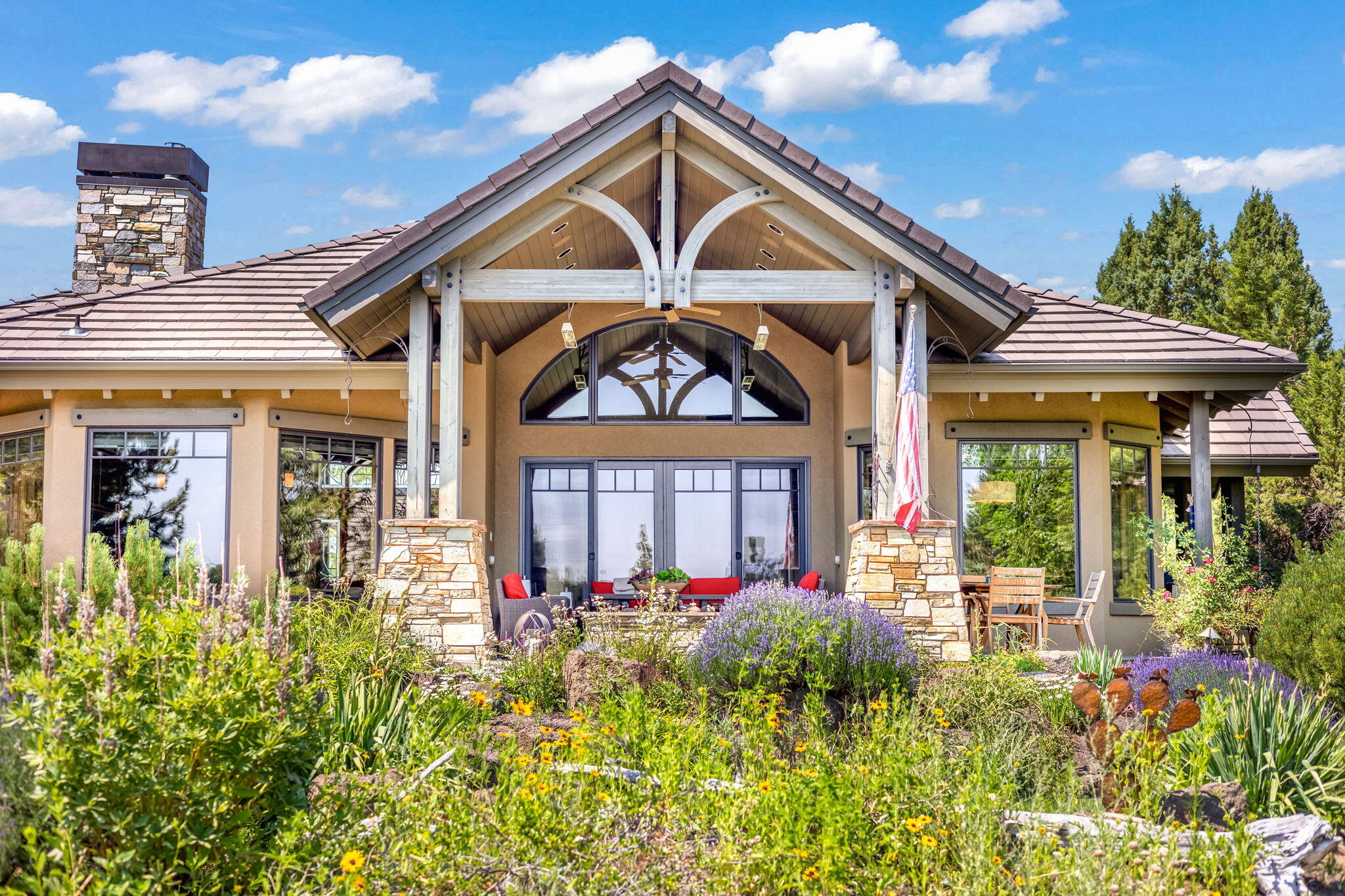Timeless High Desert architecture in the Community of Pronghorn! Furnished and ready for summer...Open floor plan, perfect for entertaining. Oversized kitchen island & breakfast bar, SubZero refrigerator & 6-burner Dacor range. Great room w/stone fireplace and sunken bar. French doors to paver patio w/views of the Nicklaus #10 fairway. Gas fire-pit & patio heaters for year round use. Roomy office w/built-ins, Primary suite features fireplace, oversized walk-in closet & door to patio to take in the sound of the water feature. Triple car garage w/workbench & room for your gear. Enjoy all the amenities at Juniper Preserve! 36 holes of Championship Golf on the Fazio & Nicklaus courses, Troon golf benefits, Private Members Club, Restaurants, on-site Market, Concierge Services, Day Spa, Pools & Hot tubs, Fitness & Wellness Center, Staffed 24-hour Gate, Pickleball, Dog Park, trails and access to public lands. Includes Pronghorn Premier Club Membership