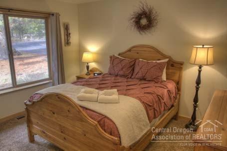 This is a rare opportunity to own a new home in Sunriver. This beautiful, single story home is spacious and bright with two master suites, brand new furnishings, and a kitchen with granite ￼countertops and beautiful cabinets. The open great room features a stone gas fireplace, comfortable leather sofas and a large flat screen TV. This home has a fantastic rental history and comes fully turnkey furnished. Be sure to watch the walk through video attached as a virtual tour.