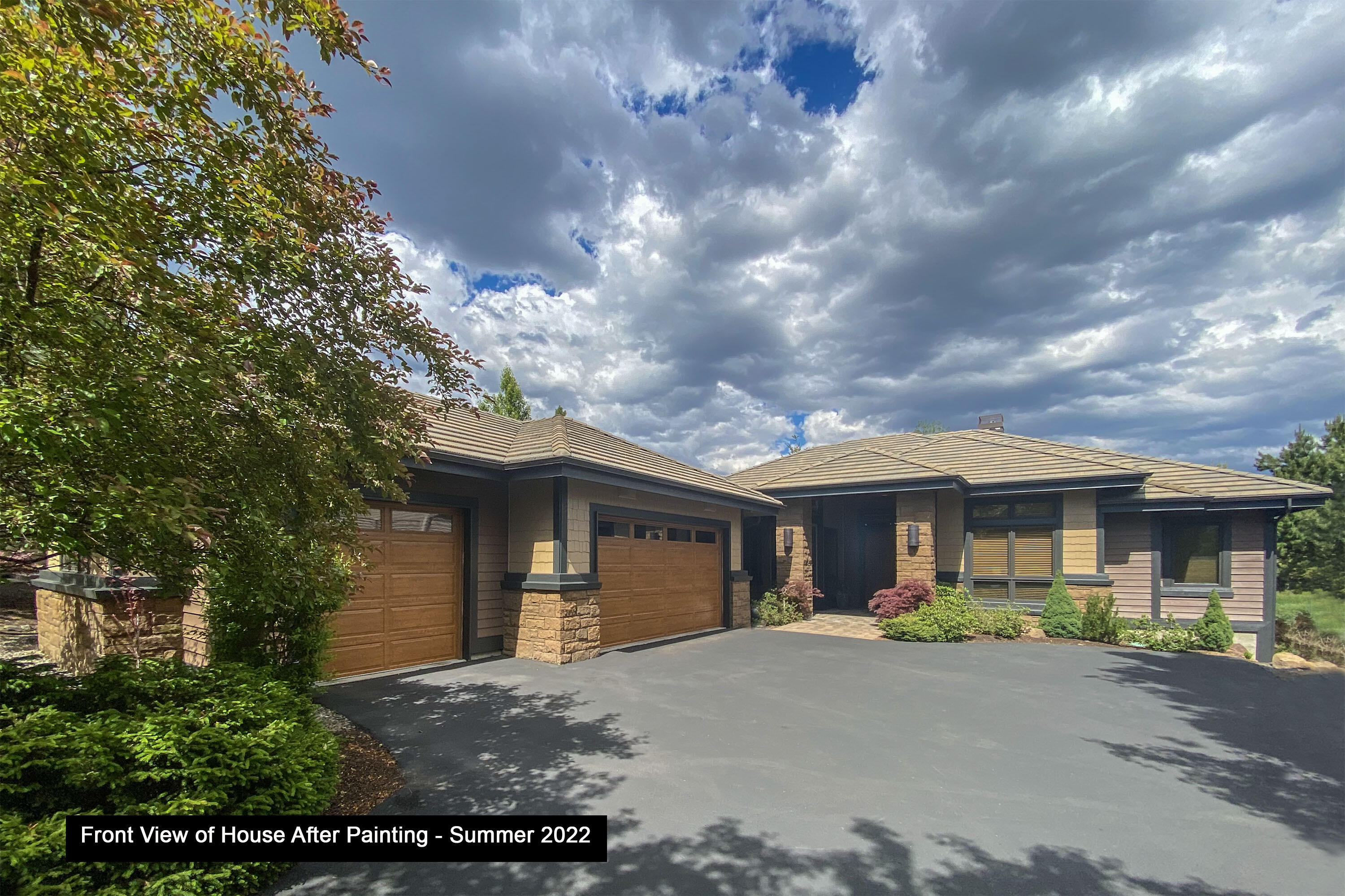 Impressive single-level custom home on .47 acre lot near the 9th Tee in Broken Top. Upon entering from the large covered front porch, you're greeted by floor-to-ceiling windows framing a picturesque backyard private oasis of birds and wildlife bordered by a green buffer before the views open to the fairway. Award-winning 2004 Tour of Homes design with Tuscan style: entry archways, paver courtyard, stone flooring. Great room with 14' vaulted ceilings, custom cabinetry surrounding the stone gas fireplace, dry bar w/wine rack, formal dining plus breakfast nook with scenic views. Entertainer's gourmet kitchen with island, upgraded quartzite counters, gas Wolf range, custom appliances, walk-in pantry and designer tile. Spacious primary suite has patio door, new Karastan carpet, upgraded walk-in shower w/custom art-inspired tile. 2nd and 3rd bedrooms with Jack and Jill bath and ample storage. Flex room near the entrance plus a private office w/French doors and closet. 3 car 883 SF garage.