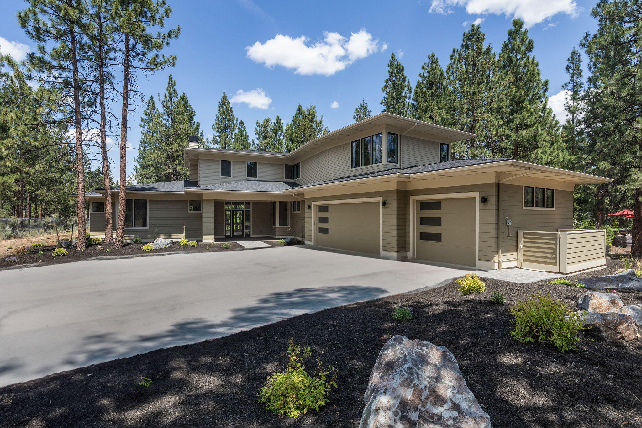 Beautifully appointed new construction home on a .76 acre lot at the end of a culdesac AND on the lovely Awbrey Glen golf course!  Enjoy your morning coffee or nice summer dining on the large covered patio overlooking the 7th hole and 8th tee box areas.  You will love walking into this open floor plan with great room concept, 10' ceilings, large kitchen, primary on the main plus TWO offices on the main floor.  Don't overlook the fact that this home has 3-4 bedrooms & 3 FULL baths with a secondary primary/ensuite on the 2nd floor.   A large open bonus room with a dry bar upstairs allows for additional entertaining options.  Bring all of your golf clubs, golf cart, and outdoor toys as this home also has a large 3 car garage and expansive driveway to park and store all of your vehicles etc.   A truly spacious home and entertainers dream.  Don't miss out on the opportunity to get into this wonderful home in time for summer.  Earth Advantage Gold Status Rated.