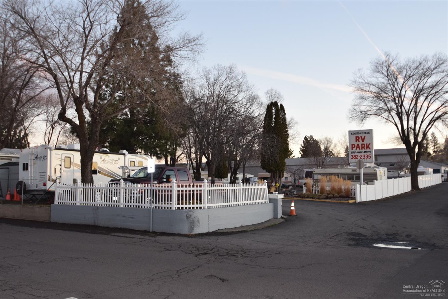 1.44 acres of grade level commercially zoned redevelopment land. The park is connected to water, sewer, gas, electricity and Bend Broadband. Based on the 2017-2018 SDC Fee Schedule from the City of Bend, the property currently has an estimated $387,252 in SDC credits. The property presents a wonderful redevelopment opportunity while earning over $5,000 per month in Net Operating Income, lowering the developers' monthly debt service.