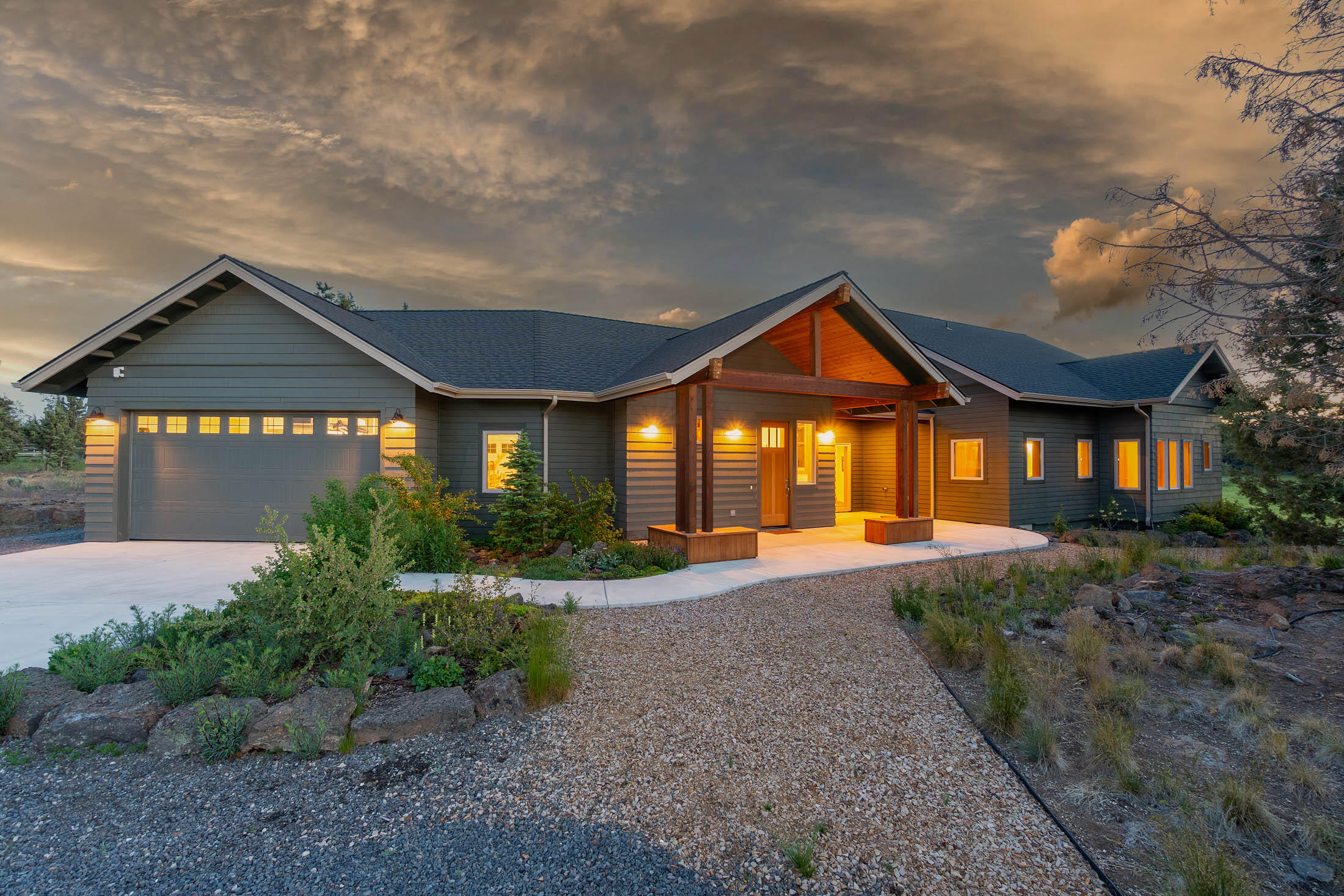 Turn your dreams in to reality with this conveniently located farm just minutes from Bend. The custom main home was built in 2017 and is 2,524 sq ft with an open floor plan, an abundance of natural light, office, large primary suite on the main level, 2 bed rooms and 3 full bathrooms. The natural wood clad windows throughout the home are all energy efficient, keeping the house warm during the winter and cool during the summer. Attention to detail was not missed:  Radiant heat flooring, quartz counter tops, 5 burner stove top, and large soaking tub to list a few outstanding features. On the other end of your 26.76 acres sits a 4 bed room 2 bath bunk house, a freshly painted 36'x36' barn with an office, goat pens & shelters, and chicken coop.  The farm includes 20.4 acres of COID water rights for either hay/crop production or raising livestock.