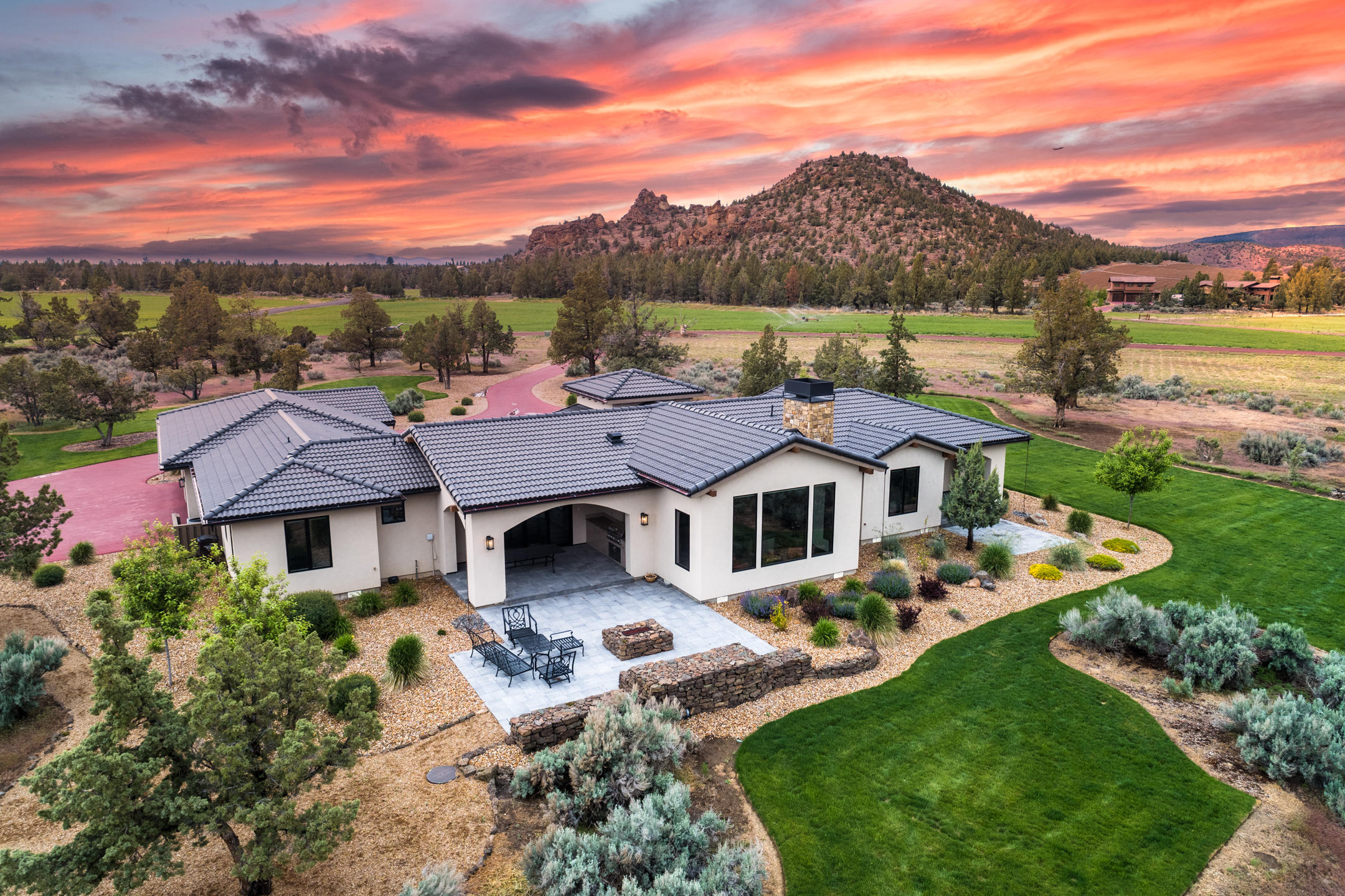 Experience space and solitude behind the gates of Ranch at the Canyons. Lone Pine offers peace and tranquility on 7.14 acres with its nearest neighbor over a quarter mile away. Work from home in your own dedicated office space with 1 gig fiber optic service. Enjoy natural scenic escapes of Smith Rock, the Crooked River, ponds and lush fields from your back door-step. Come find your refuge! Home is move-in ready!<br><br>