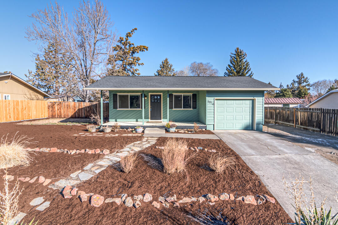 Perfectly maintained 3-BR/2-B, 1,080 sf. single level. Built in 1980 and rebuilt in 10/19/09. 
Sits above the street on a large .17 ac. residential lot. in Tamarack Park in NE Bend, Close to great schools, shopping, parks and hospital.
May be able to build ADU on west side of large lot.  Buyer to do own due diligence with City of Bend. 
Affordable, vacant and ready to go.