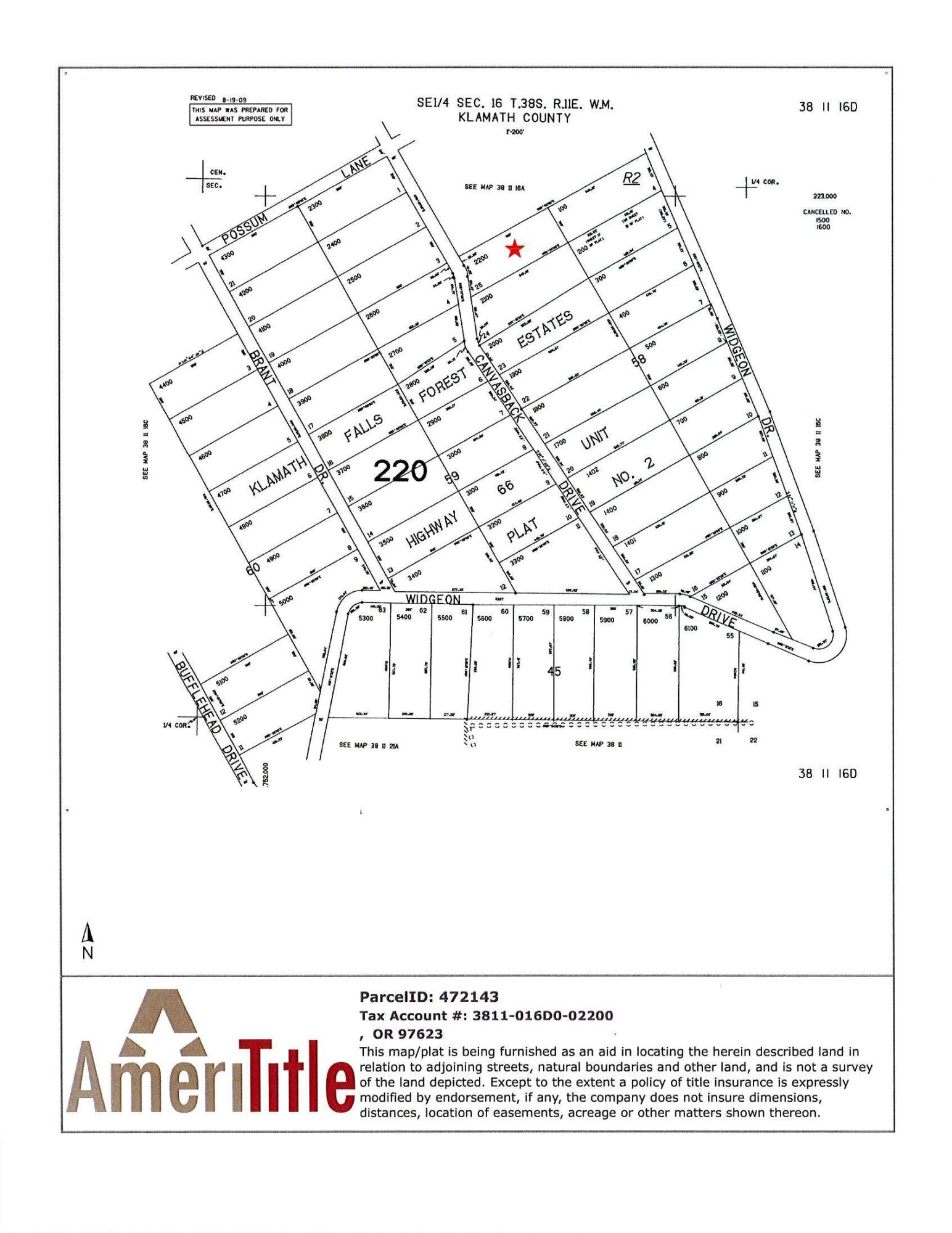 Klamath Falls Forest Estates -Hwy 66 Unit -Plat No. 2 - Land