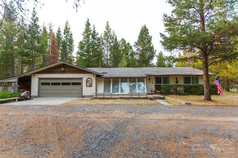 Fabulous 2 acre corner lot located on Sunrise Blvd. in La Pine. Very neat and clean 3 bedroom, 2 bath with den, 1812 SF. Brand new roof, new laminate flooring and vinyl flooring, new septic, freshly painted. Heat pump and A/C, also has a nice pellet stove. Nicely treed 2 acre corner lot located on a paved road. Easy to see!