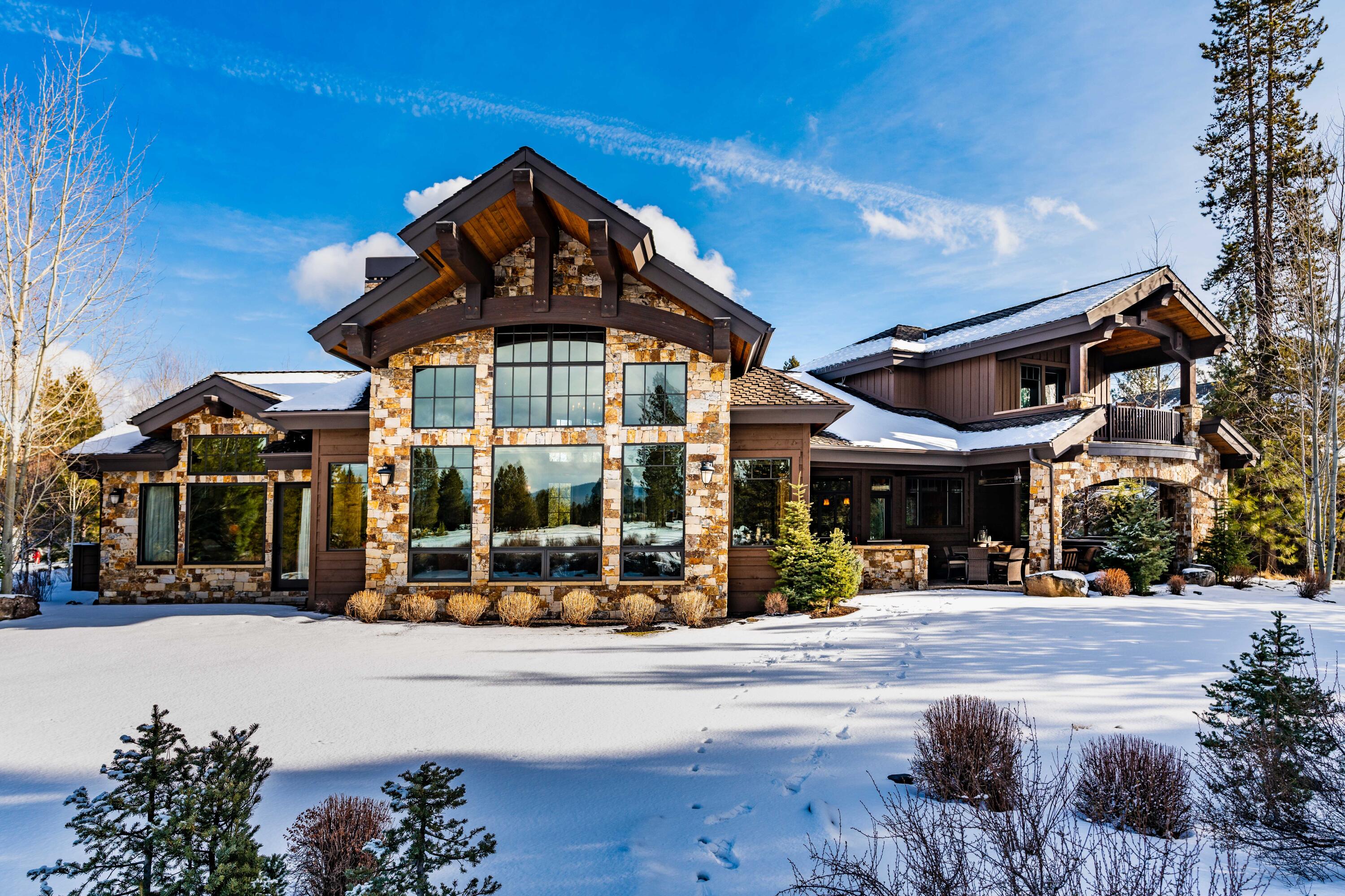 Stunning 5,486 Sq Ft Caldera is truly in a class of its own. The Craftsmanship, Detail Work and Attention to Detail throughout this Northwest Lodge Style Home will satisfy even the most discerning buyer. Mt. Bachelor views greet you as you enter the home and Great Room, framed by Timber Beams and Vaulted Ceilings. Timeless Chef's Kitchen, perfect for large family gatherings, cooking and congregating. Master and two additional bedrooms with On Suite Bathrooms located on the Main Level. 4th Bedroom, Bonus Room and Bunk Room (with 8 Built In Bunks) highlight the second floor. Oversized 3 Car Garage with ample storage. Backyard Patio is covered with Heaters, Hot Tub, Built in BBQ and much more. This property is being sold Furnished. Contact your Agent to Schedule a Viewing of this property.