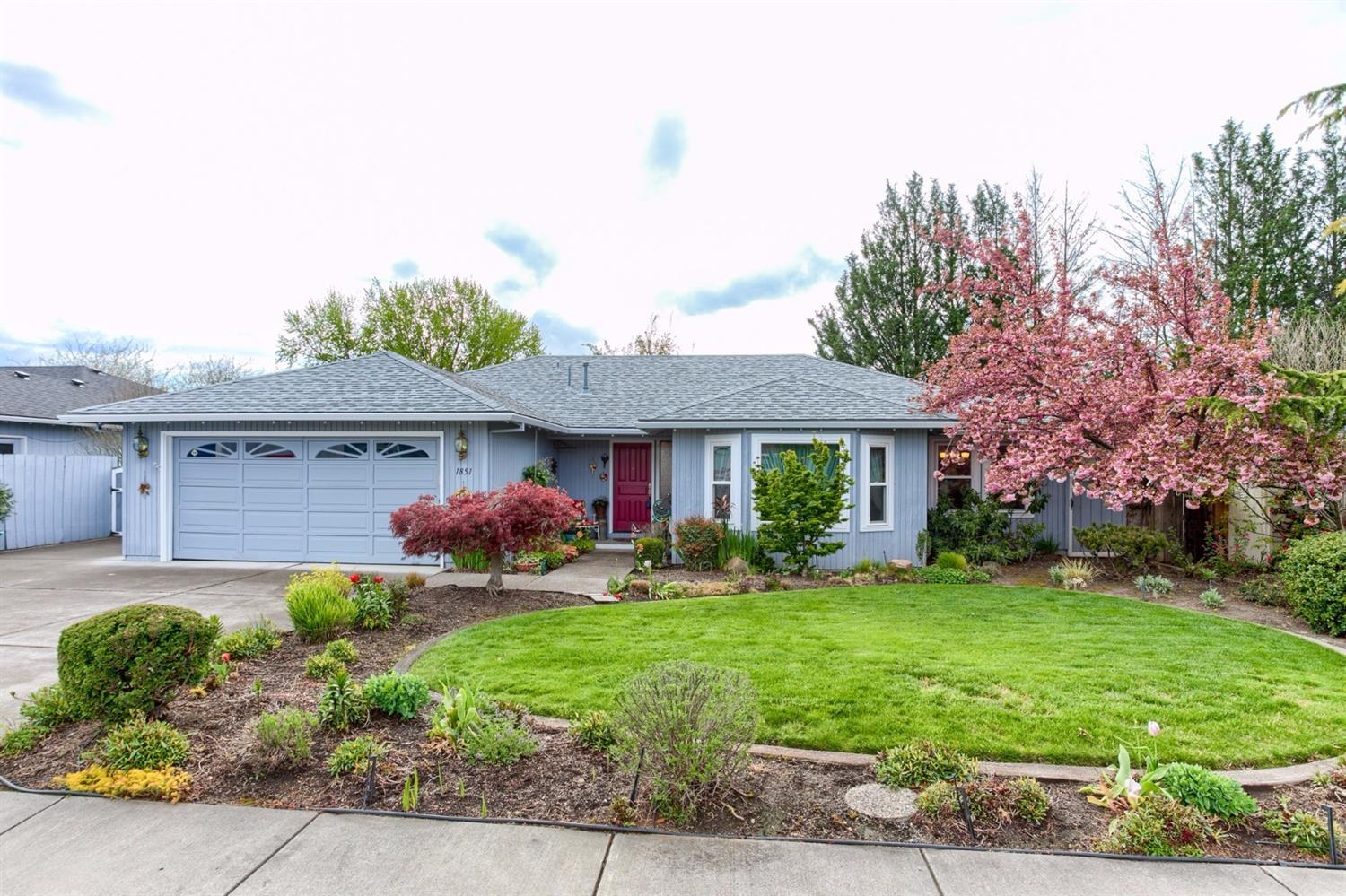 Great home in a great location. Built in 1989 with 3 bedrooms, 2 baths, family room with gas fireplace, step down living room with bay window and coffered ceiling, informal and formal dining rooms. Nice kitchen with island, lots of cabinetry and updated granite countertops. Large master suite with skylight has walk-in closet, walk-in shower and double sinks. Two car finished garage and RV parking. Sit under the covered back porch and enjoy the nice backyard that is fenced and landscaped. This home has been nicely updated over the years and is move-in-ready!
