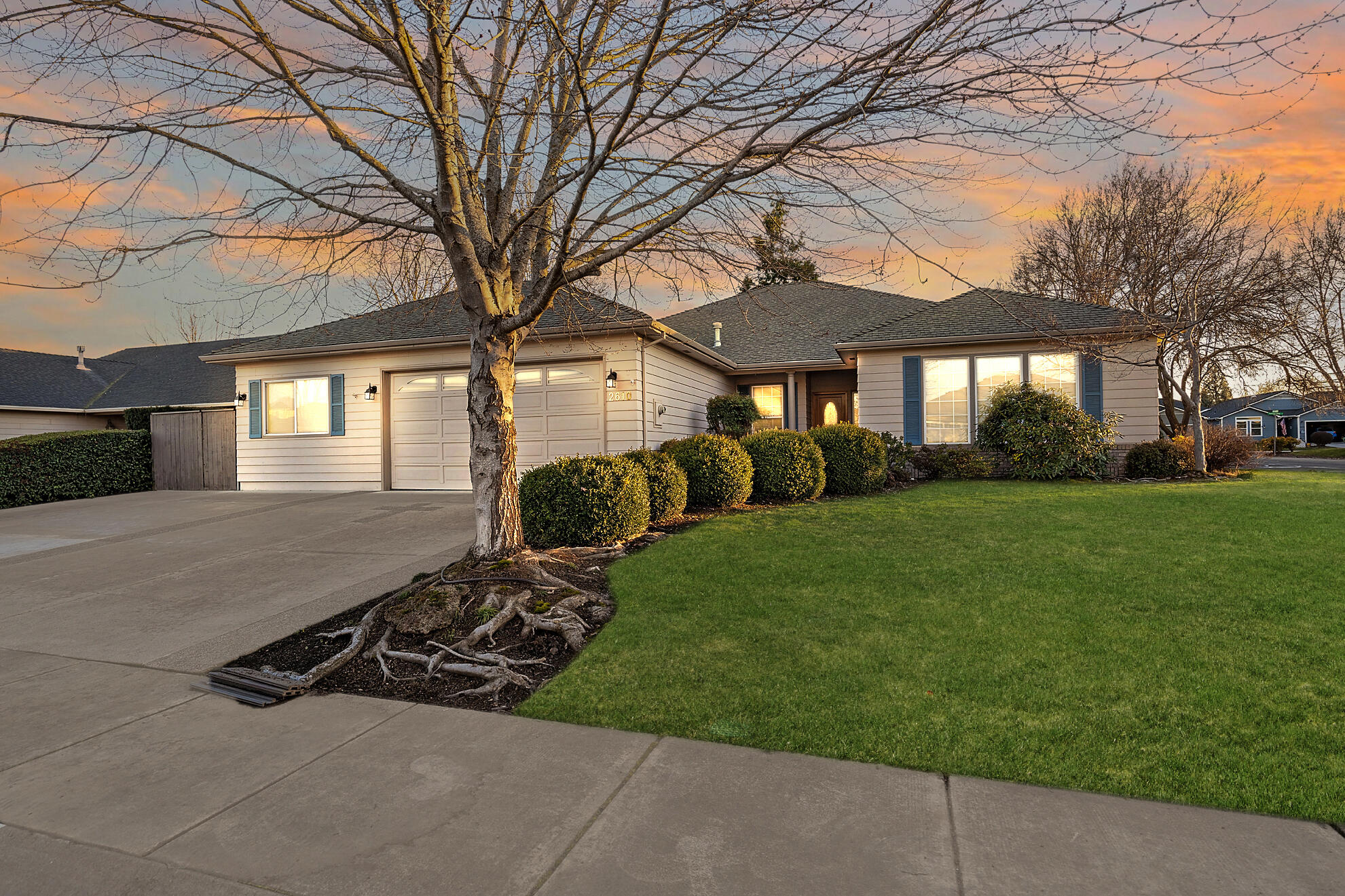 Charming, single-level 4 bed, 3 bath home featuring a bonus area, perfect for a private guest suite, MIL quarters or workspace. Over 2,800 sq ft w/upgrades & amenities throughout including hardwood floors, multiple living & dining areas plus a dedicated laundry/mud room w/built-in cabinetry & utility sink. Convenient kitchen equipped w/a center island, ss appliances, garden window & pantry. Spacious family room includes a gas fireplace framed w/tile surround, seating area & mantle. It connects directly w/the kitchen, back patio & pool. Ideal for both everyday living & effortless entertaining. Primary suite w/private patio access & a luxurious ensuite boasting a dual sink vanity, oversized shower & private water closet. Fully fenced corner lot w/mature, easy-care landscaping, expansive covered patio, in-ground pool, storage shed & raised garden beds. Extended driveway that is perfect for RV or additional parking. Centrally located within minutes of schools, shopping & access to I-5!
