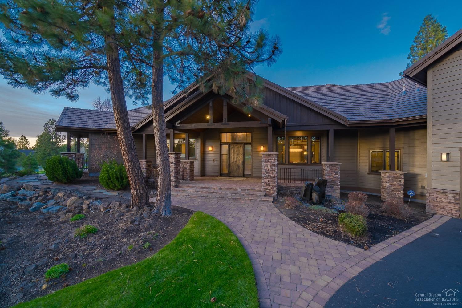 Imagine the perfect retreat, a grand estate home on over an acre, overlooking a lush golf course. Now, imagine yourself in it! Featuring only the finest design and materials, this home will take your breath away! As you step through the front door, you look past the impressive vaulted beam ceilings in the great room, straight out to the fabulous yard and lush green golf course. Recently remodeled with new carpet in the bedrooms, fresh paint inside & out, and a brand new master suite! This amazing suite will pamper you with a free-standing tub, fireplace, and large walk-in closet. Gourmet kitchen with Decor appliances, island, farmhouse sink, and views! The ensuite guest room comes complete with a fireplace. Gorgeous office with built-in work stations. Upstairs is the media room, with everything you need for movie nights. There's also a large bonus room over the garage, perfect for a home gym, hobbies, etc. Oversized 3 car garage. See attached features sheet and video tour.