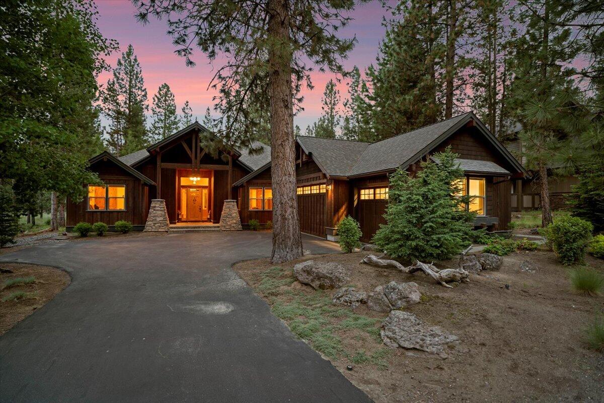 Immersed in Central Oregon's premier residential resort community, this single level home invites you in the moment you enter. Featuring 2,783 SF and 4 bedrooms, 4 full baths, the open floor plan is perfect for everyday or second-home living. Enjoy vaulted ceilings with custom beam work and a gas fireplace in the great room that opens seamlessly to the kitchen, dining and outdoor living. A thoughtful and functional layout with 3 ensuite bedrooms and an additional bedroom with built-ins. Extended kitchen amenities include a wet bar with beverage fridge. Enjoy peaceful evenings with a covered back patio and extended patio pavers featuring a gas fire pit and hot tub.  The perfect setting for your next gathering. Spacious 3-car garage for all of your storage needs. Make this your home and start living the Caldera Springs lifestyle! Owners enjoy exclusive Caldera Springs amenities, including the newly opened Forest House. Nearby Sunriver Village, Mt Bachelor and Bend. Furnishings included.