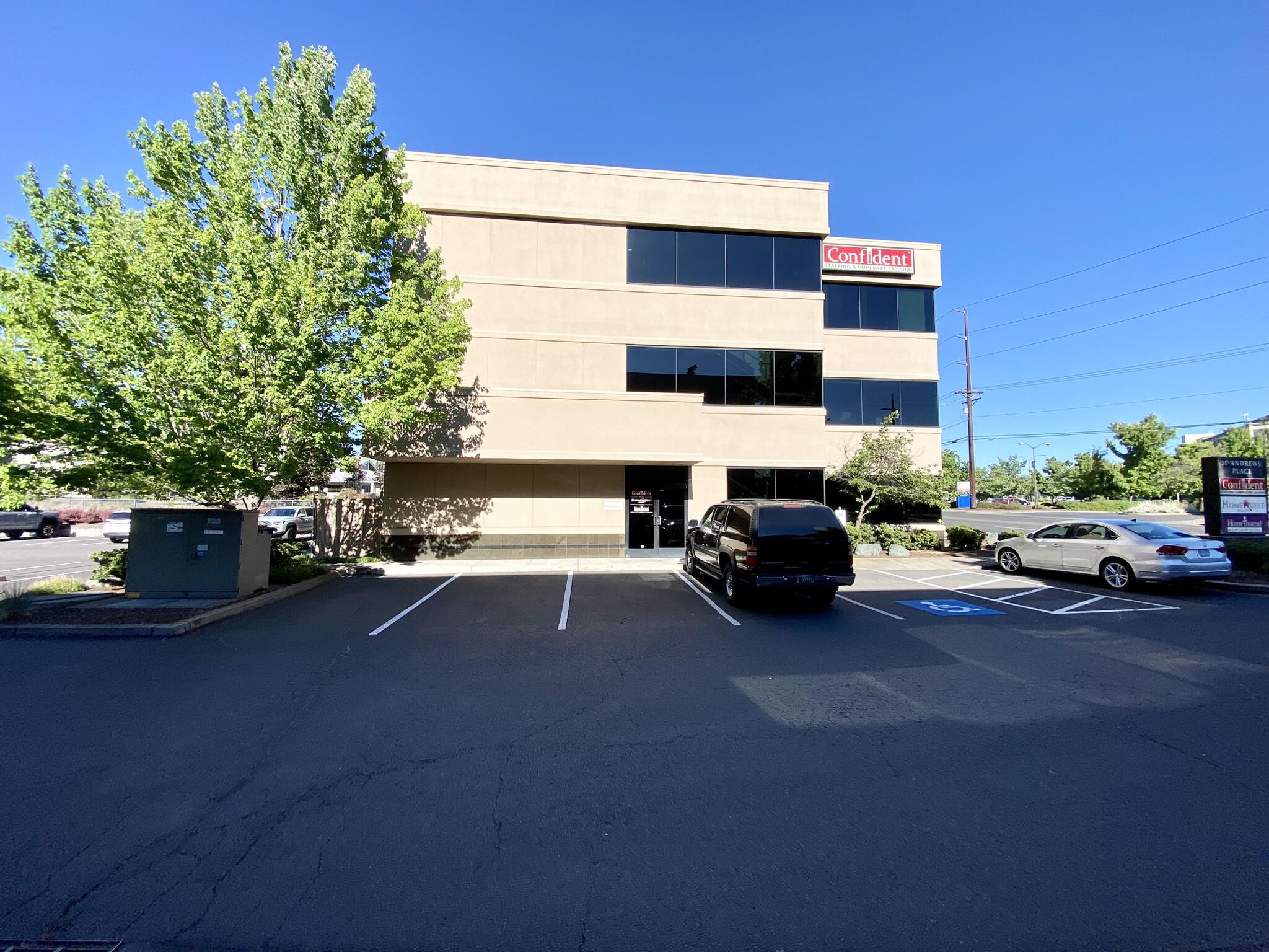 Prime Class A office or medical suite available January 1st in one of Medford's most desirable professional locations — directly across from Providence Hospital. This 2,640 sq ft third-floor suite combines function and style with panoramic Rogue Valley views and a thoughtfully designed layout featuring a welcoming lobby, seven private offices, conference room, break room with kitchenette, IT room, and two private restrooms.

The ADA-compliant building offers elevator access, two stairwells, ample parking, and both building and monument signage for maximum visibility on a high-traffic corridor. Professionally managed by a local owner and dedicated property management team, this well-maintained building provides a safe, secure, and professional environment for tenants and visitors alike.

Ideal for medical, dental, or professional office users seeking a modern, high-profile space in the heart of Medford's medical district.