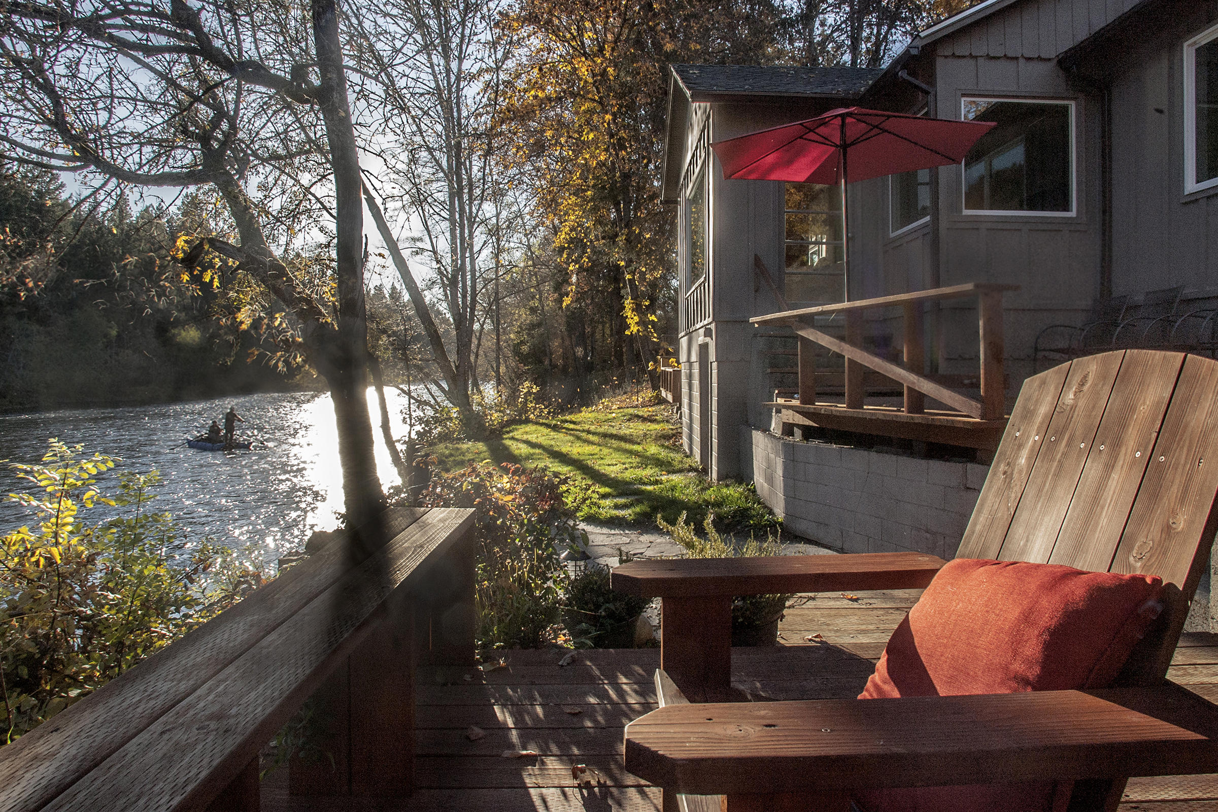 Spectacular location on the Rogue River with 120' of river frontage. Excellent view of the river from 3 decks (#1 raving on Airbnb reviews--''Shady Cove Fish
Camp on the Rogue River''). Watch eagles & osprey soar by right outside your window. With this charming cottage as your base, enjoy great fishing, rafting,
kayaking, hiking, biking, water skiing & BBQ-ing by the river. Upriver is Elk Creek Hole & Cable Hole is downriver--the zone between is well-known for
steelhead & salmon fishing. With Lost Creek Lake, Rogue Elk Park & Casey State Park within 5 miles & Crater Lake less than an hour away, there are
boundless opportunities for outdoor living! Improvements: Exterior/interior paint, mini-split in living area, vinyl double-pane windows, water softener & much
more. Large parking area for boats, RVs, etc. 2-car garage also works great as a game room. Additional storage under home (380sf)--rafts/kayak storage, etc.
Shown by appt only.