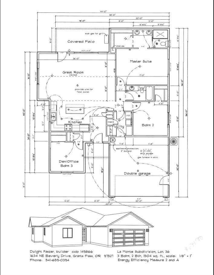 Act now and customize your new home! 1504 square foot one level home on .15 acres. New home will consist of an open kitchen with granite countertops, island, walk-in pantry, range/oven, dishwasher and microwave, Great Room with vaulted ceilings, door to covered patio and backyard. Master Suite with walk in closet and en-suite bathroom with double sinks and shower. Two additional bedrooms, laundry room and two car attached garage with opener complete this home. City schools and services. Close to town, shopping and medical facilities. Now is the perfect time for you to pick your colors and finishes. (All Specifications subject to change)