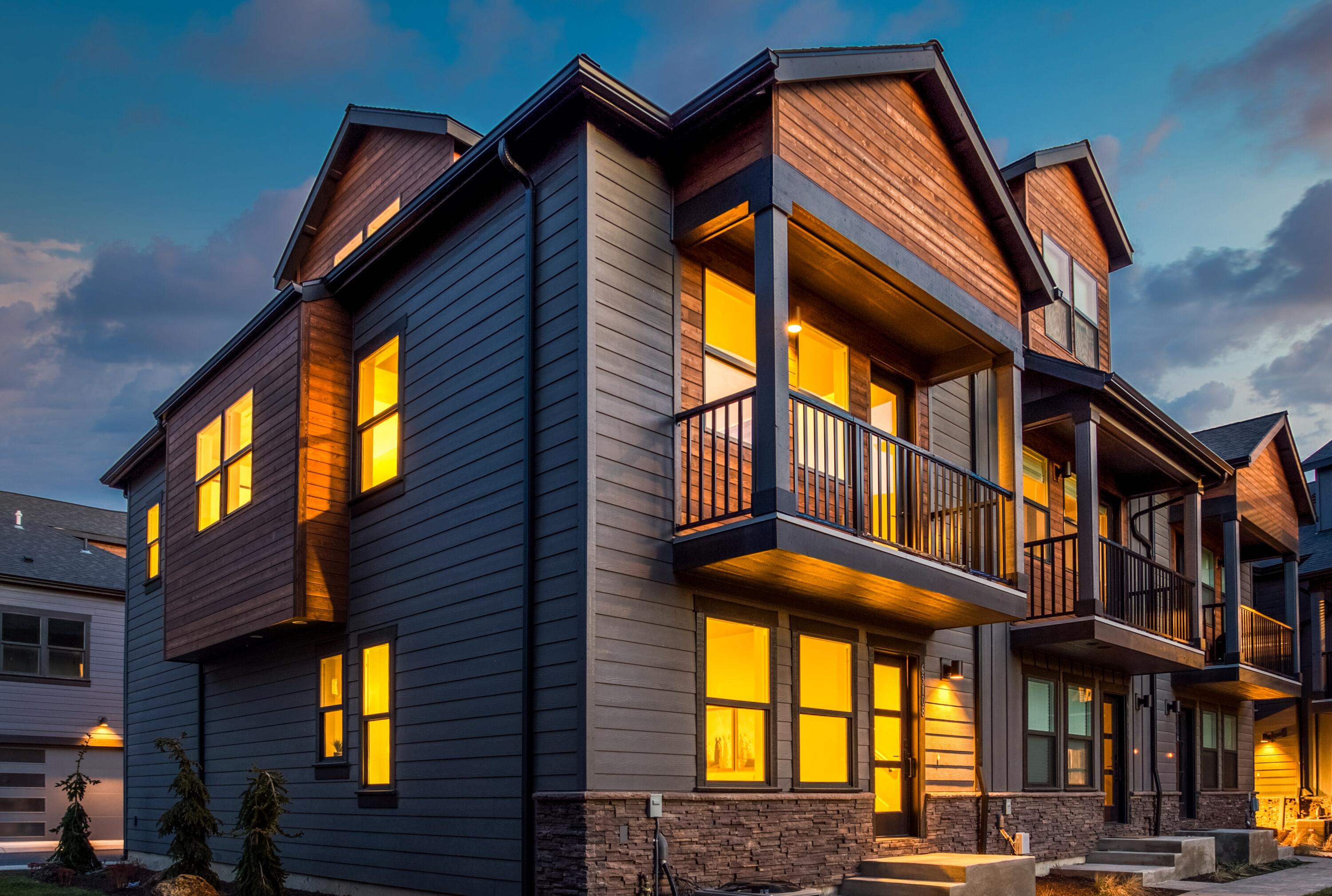 Welcome to Calaveras Luxury Townhomes, a new community in the heart of Bend offering award-winning design, quality & stunning views. Each unique floor plan features a 2 car garage, open concept living space, high ceilings & gourmet kitchen with eat bars. Fine finishes include Stainless Steel kitchen appliances, gas range, luxury vinyl plank floors, tile backsplashes, quartz countertops, wood accent walls & cozy gas fireplace. The 'Metolius' floor plan is an end unit exclusive & includes a Primary Suite on the main. Upstairs the 2nd floor great room offers a balcony & open, adjoining dining room & kitchen. Don't miss the flexible 3rd floor that could be a family room, office or extra bedroom. Each unit features a modern lodge style exterior paired with a NW contemporary interior finishes.