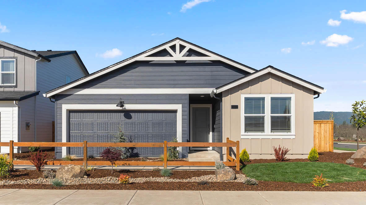 New construction homesite in Medford! The Moreland at Addysen Park is a lovely single-story home with 3 bedrooms, 2 bathrooms, and an attached garage, offering 1,630 square feet. Step into an open-concept great room featuring an electric fireplace, dining area, and a stylish kitchen with shaker-style cabinets, solid surface countertops, a kitchen island, pantry, and stainless-steel appliances. The private primary suite includes a walk-in shower, double vanity, and a spacious walk-in closet. Two secondary bedrooms share a full hall bath with a tub, and a full laundry room adds everyday convenience. Receive a closing cost credit with use of builder's preferred lender. Appointment Only. Photos are representative of plan; features/specs may vary.
