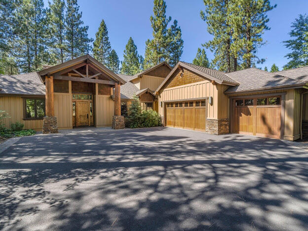 This home in Caldera Springs offers year round enjoyment.  Cuddle up to a warm fire while the snow is falling. Walk or snow shoe around the trails and enjoy the pool and lakes in the summer.  If you enjoy a good game room this one is definitely a must see.  The game room has a small kitchen area, pool table, fireplace and full bathroom. All the bedrooms are spacious and the office has been converted to a bunk room .  The 3 Bedrooms are all full masters, but the main master is amazing and you won't even want to come out of it. The outside covered patio is relaxing and has a gas firepit, Hot tub and wildlife. This home comes turn key and has bookings on the books.