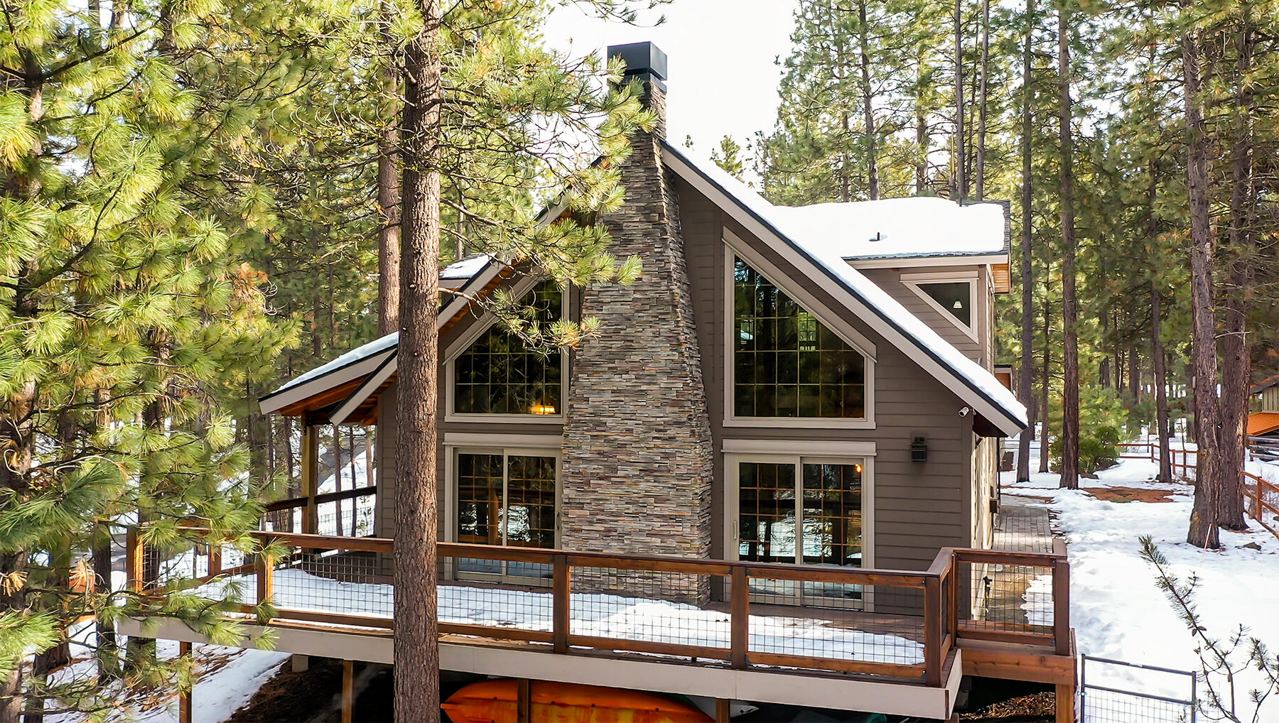 Outstanding opportunity to own a home on Spring River just 2.5 miles from Sunriver Resort. Completely remodeled in 2015. It sits at the back of the 1.29 acres with 90 feet of direct river access with unobstructed views. The home is 3279 sf with a 533 partially finished basement for a total of 3812 sf. Oversized 4 car garage/shop with zoned heating. RV hookups. The NW lodge style features  2 story wall of windows overlooking river & forest, floor to ceiling rock fireplace with view deck. The great room has vaulted wood ceiling, custom cabinets, granite counters, tile surrounds, and wood trim throughout. The primary suite is on the main level. There is a private courtyard patio for entertaining with an outdoor shower! Roomy bonus room & 2 bedrooms upstairs. Enjoy the natural landscaping while walking down the outdoor stairs to the riverside fire pit and boat launch dock. Live your dream today!