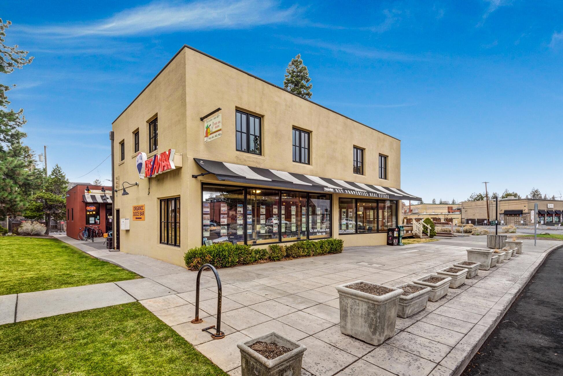 This Hard to find commercial building is in a prime Downtown Bend location with good visibility and lots of traffic. It is just one block from all downtown amenities; restaurants, retail businesses, offices, theaters and The Deschutes River. Downtown Bend has a vibrant social and cultural attitude, with multiple events monthly, all year around, of interest to residents and visitors alike. This office building is currently leased to two tenants. Offices, conference rooms, lobby, work rooms on two-levels, plus small retail space with outdoor seating and a rare basement perfect for extra storage space.