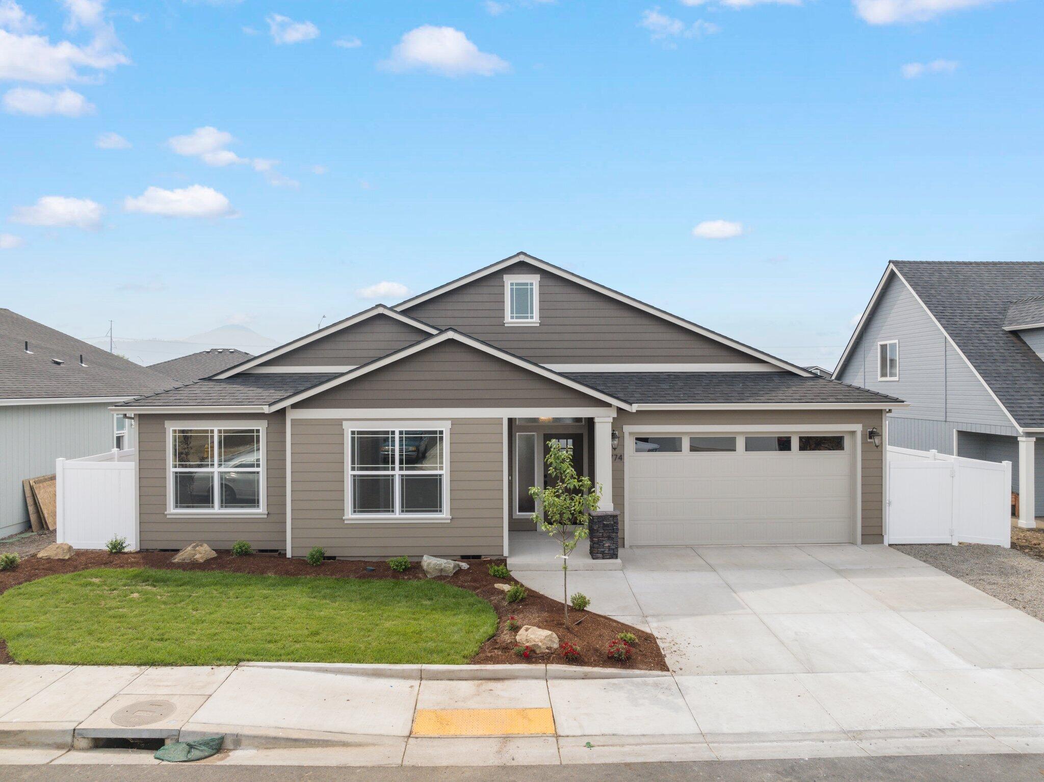 Introducing brand new 2023 high end construction built with pride by Bob Fellows Construction, a trusted builder with 30+ years of excellence in our valley. This remarkable property boasts too many upgrades & extras to list all. Step inside & enjoy soaring ceilings w/elegant crown molding. The split bedroom floor plan offers privacy, with 2 bedrooms & a bathroom up front & a luxurious master suite in the back. Upgraded laminate flooring throughout the entire house complemented by tile in the bathrooms & laundry room floors. The kitchen is a chef's dream, featuring quartzite countertops, huge island, custom cabinets w/soft close, SS Whirlpool appliances with a natural gas oven, upgraded lighting, including under & over cabinet lighting. The master suite is a sanctuary with coffered ceilings & crown molding w/lighting above, a spa-like bathroom w/gorgeous tile walk-in shower, walk-in closet, extra cabinets, +more. Fully fenced & landscaped w/2 car garage, this property is move-in ready.
