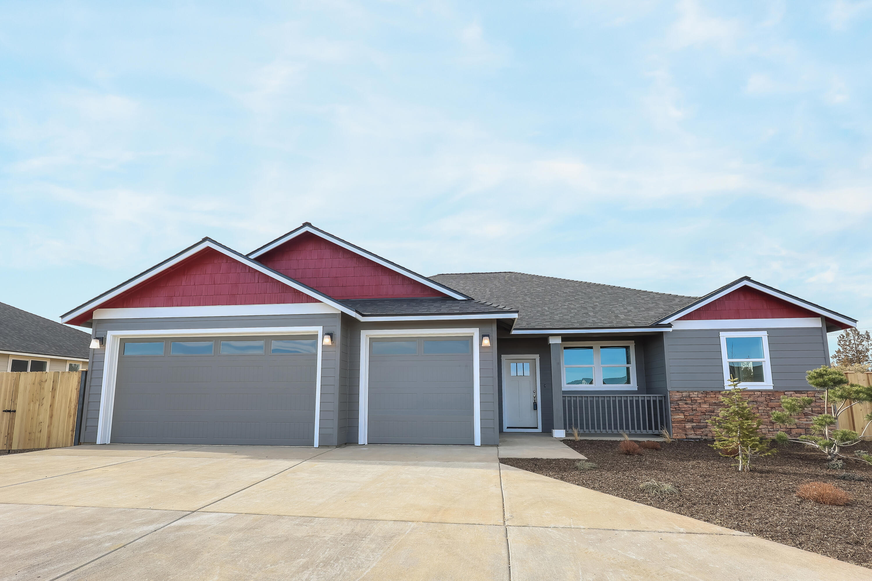 Now completed! Lot 19 is the popular Jefferson floorplan featuring Cascade Mtn views, 3 bdrms + office/den, 3 car garage & RV / boat / toy parking w/ separate entrance gate. Primary bdrm features tray/box ceiling, XL walk-in closet, bathroom w/ soaking tub, dual vanities, tile shower & enclosed toilet. Great separation from 2 guest bedrooms sharing a full bath w/ dual vanities. Entertain in your vaulted kitchen w/ SS appliances, walk-in pantry, full height tiled backsplash, soft-close cabinets, extensive slab quartz countertops opening to dining area & great room w/ gas burning fireplace & access to covered back patio. A spacious office / den & a utility / laundry room too. Durable laminate plank flooring thru-out & carpeted bdrms. Fenced backyard & landscaping w/ sprinklers. Upgraded finishes, tankless water heater & A/C included! *Some photos virtually staged.