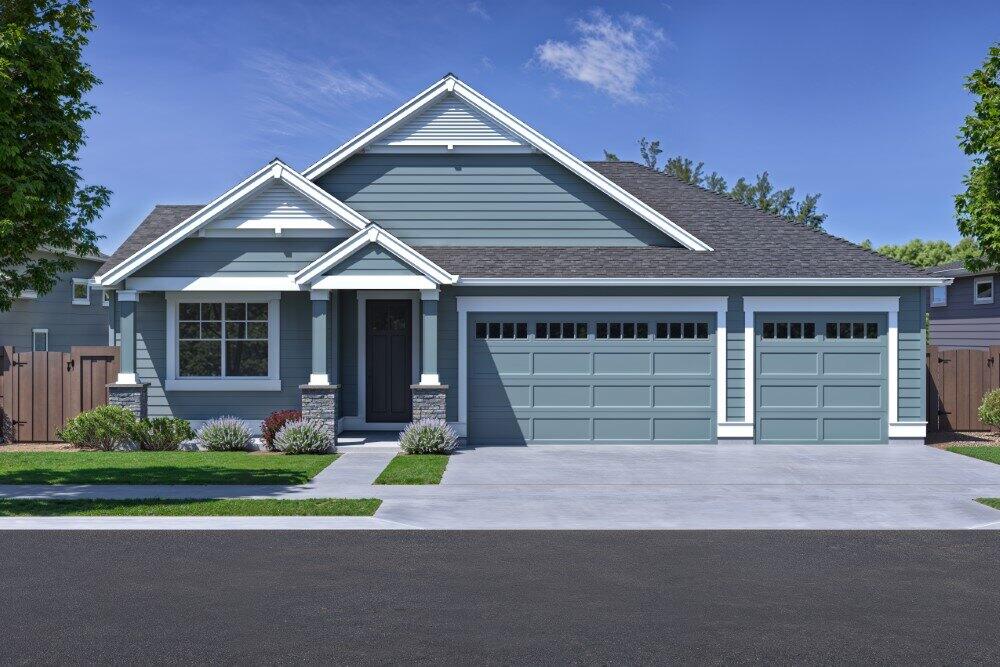 Popular floorplan with desirable upgrades already included. Single-level 4 bedroom with a large 3-car garage features a generous great room with a gas fireplace open to a spacious kitchen, island eating bar, and dining area. Light cascades in through the large windows and 9' sliding doors in the dining area to enjoy the covered backyard patio. Quality finishes include solid Alder cabinets, quartz counters in kitchen & baths, full-height kitchen tile backsplash. Spacious primary suite has spa-style soaking tub, tile shower, water closet, and sizable WIC. Ochoco Pointe community offers resort-style amenities! Enjoy HOA front yard landscaping maintenance, a seasonal pool, park, playground, ½ sports court. Dog-friendly community. Easy access via paved path along protected wetlands with entrance to neighboring 600 acres of public walking trails venturing up Barnes Butte. Photos of similar unit, specs vary.   Model home @1311 NE Whistle Way open for tours, Fri-Mon, 11-5:00pm. #240 Hillmont.