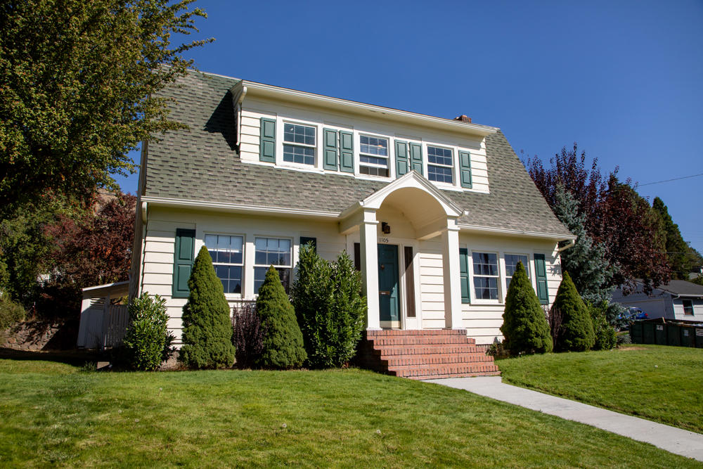 Classic Geothermal Home on Pacific Terrace. Stately home in close proximity to Sky Lakes Medical Center, Oregon Tech, and Downtown. Beautiful hardwood flooring, updated kitchen with maple cabinets with custom pull-outs and lots of storage. Master bedroom is on the main level with attached full bathroom with separate tub and shower. Large landing plus three bedrooms and a bathroom upstairs. Large basement for lots of storage. Back patio and a private terraced backyard with additional gated RV parking. Detached garage has a small guest quarters above (needs remodeling but could be very cute!) plus a 2-car carport.