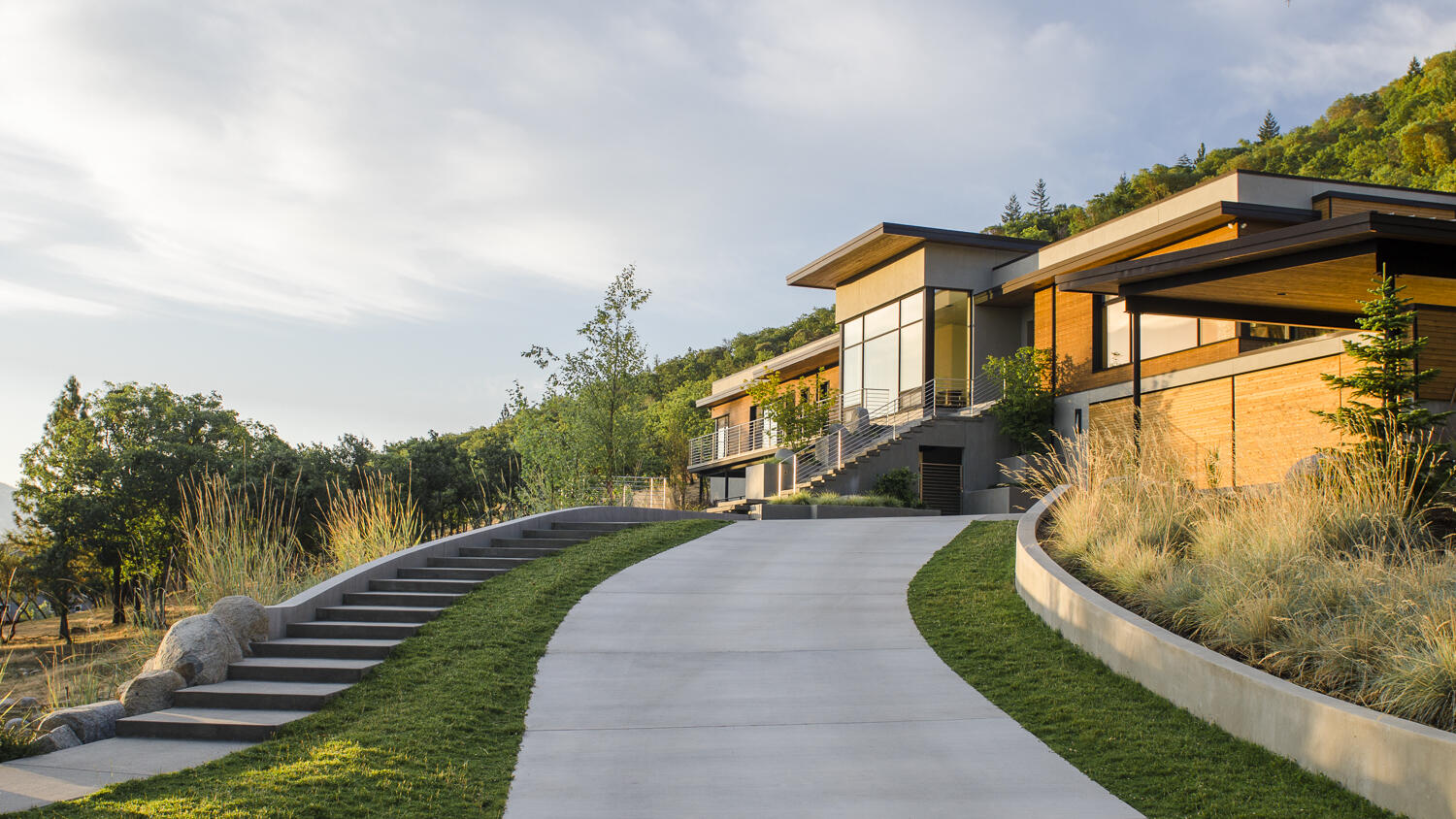 This LEED Platinum modern minimalist home built by Green Hammer™ is one of the most energy efficient and environmentally conscious homes on the West Coast. Set on 9 acres with majestic views of the Cascade Mountains, the home lies only a half mile from Lithia Park and a mile from the Ashland Plaza. Bulthaup kitchen, Gaggenau/Miele appliances, dumb waiter, wide-plank solid black walnut flooring, reclaimed teak cabinetry, Unilux 3-pane windows, whole-house RO water filter, Bodart & Gonay fireplace, and much more. 
 
Floorplan includes large great room, living room, 3 bedrooms, 3.5 baths, study, gym/bonus room (or 4th bedroom), dual master closets, yoga/meditation room, e-nook, laundry room, abundant storage, oversized 3-car garage, 2-car carport, and 1,500 sf basement that can be used as a large storage area or workshop. Built using zero-VOC paint, natural wool carpeting, non-toxic materials, and Zehnder HRV to maximize fresh air and minimize exposure to airborne toxins and pollutants.