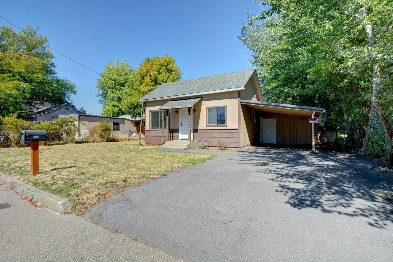 This charming 2-bedroom, 1 bath home on .19 acres is clean and move-in ready! Outside features a large fully fenced backyard with a covered deck and a covered carport with a large storage shed. It has a nice open floor plan, a spacious kitchen and plenty of storage. Zoning allows for an Additional Dwelling Unit (ADU). Buyer to conduct all due diligence regarding ADU potential and all other aspects of property. This home is close to stores, restaurants, parks and many other amenities. Great for a first-time home buyer or investor. Schedule a tour today!