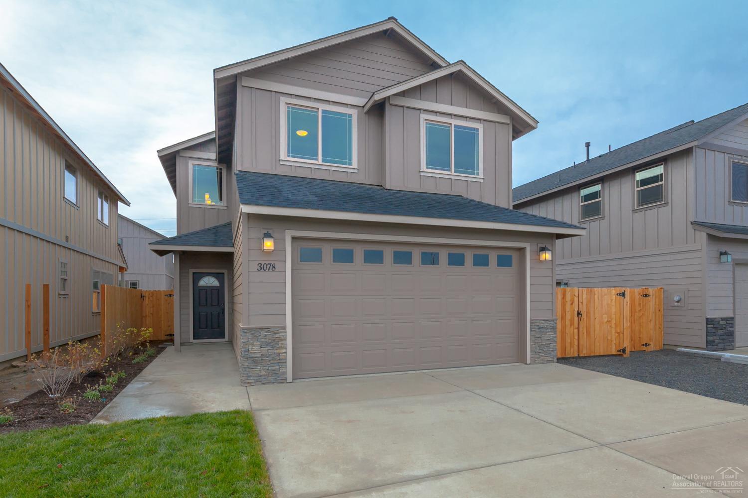 Poplar floor plan in one of Redmond's premier neighborhoods. 3 bedroom, 2.5 bath, 2,111 sf of living space including upstairs bonus room. Lg great room w/fireplace open to Dining & Kitchen w/eating bar.Knotty Alder cabinets, Quartz slab counter tops, Stainless Energy Star appliances. Gas forced air w/high efficiency furnace. Triple car garage(tandem). Front landscaping w/auto sprinklers, fully fenced. 11 other floor plans available - see us at our modelhome @3095 NW Alder Pl. Open Thurs-Mon 12-5pm