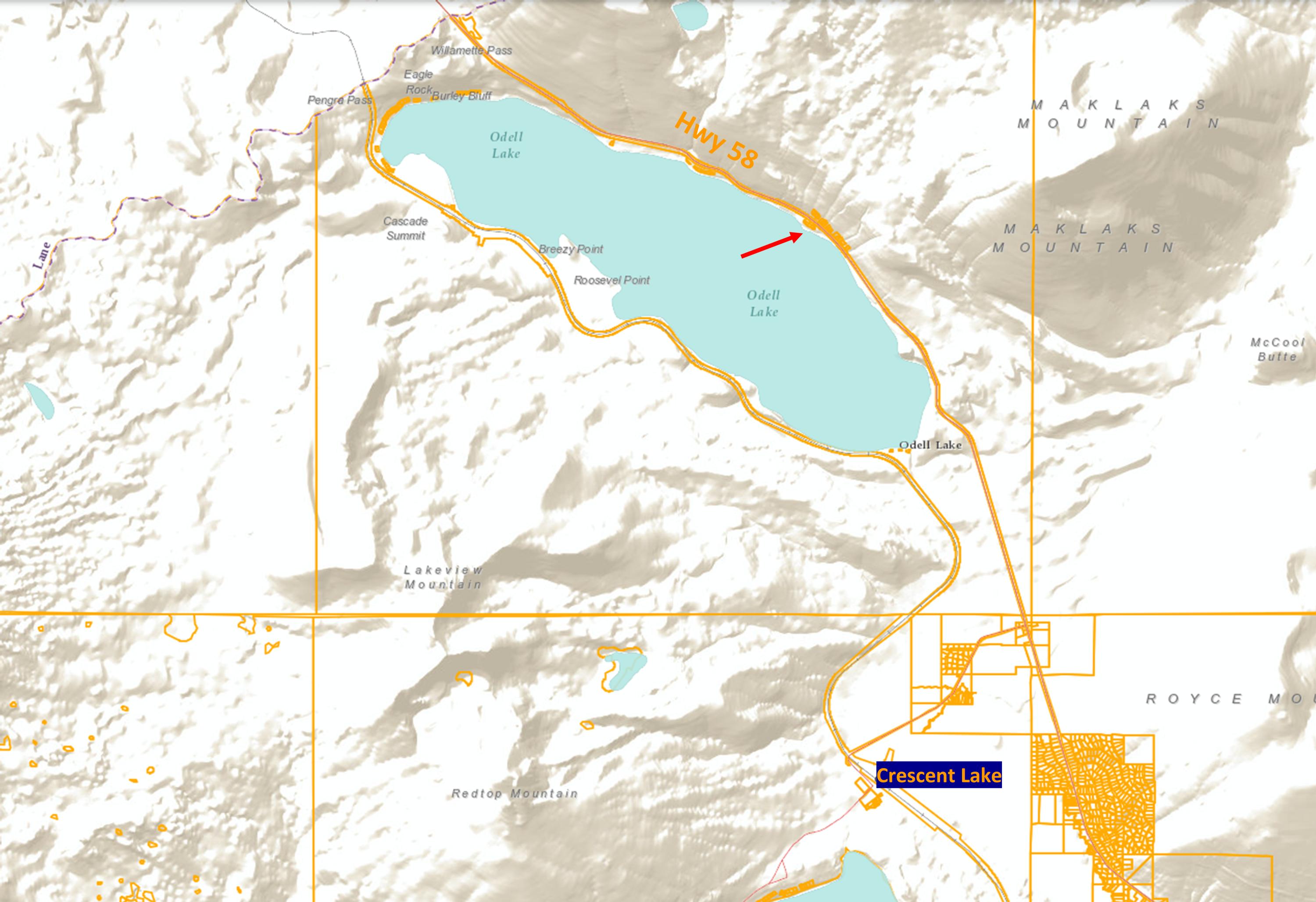 Odell Lake - Land