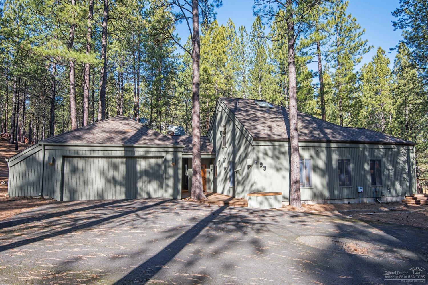 Black Butte Ranch, a great place to live, an even better place to live. New Spa on side deck with privacy. Peekk-a-boo view of Black Butte and three holes on the front 9 of Glaze Meadow Golf Course. Master suite on the main floor, newer furnishings including great room, bedrooms and the dining area. Vinyl double glazed windows. Heat pump for AC in addition to forced-air electric furnace. Two car garage with outside covered firewood storage area to fuel the river rock fireplace. If you don't live here full time, it will be very challenging to leave.