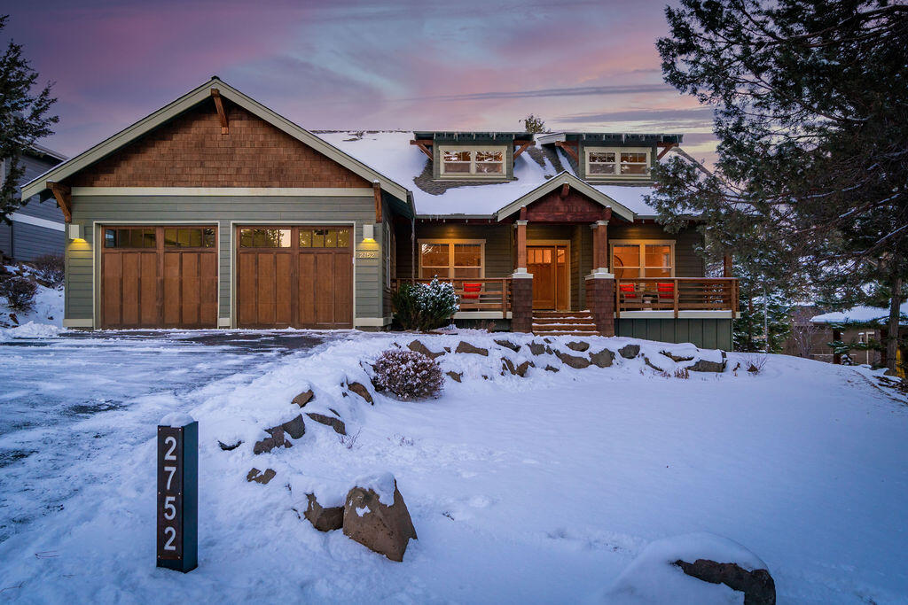The quintessential Bend home.  Located on the West side of Awbrey Butte in the highly sought-after neighborhood of Awbrey Glen, this Craftsman home invites you with a cozy front porch and charm galore.
This 2,773 square foot home is comfortable and incredible.  Fresh interior paint and newly refinished hardwoods showcase the incredible layout.  Open, high ceilings and exposed wood beams add to the character and the ambiance.
Gracious kitchen with stainless steel appliances, island, and plenty of cabinet space.
Wine refrigerator for the wind down at the end of the day relaxing in front of the fireplace.
Primary suite on the main level with vaulted ceilings and access to the private back deck. 
Office/den on the main level for your days of working at home as well as a flex space.
Ample storage hideaways and oversized bedrooms.
Enjoy your lovely back deck overlooking the common space behind you creating privacy and tranquility.  Welcome to the good life.