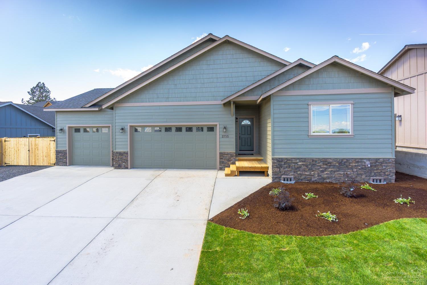 New construction in SW Redmond's Kian Canyon. 3 bedroom, 2 bath, 1,975 sf of living space. Lg great room w/fireplace, vaulted ceiling & opens to Dining & Kitchen w/ island. Knotty Alder cabinets, Quartz slab counter tops, all Stainless appliances. 30 year roof, gas forced air w/high efficiency furnace, Central AC. Triple car garage & RV Parking. Landscaped w/ auto sprinklers & fully fenced. This model Home Open Wed-Sun 12-5pm