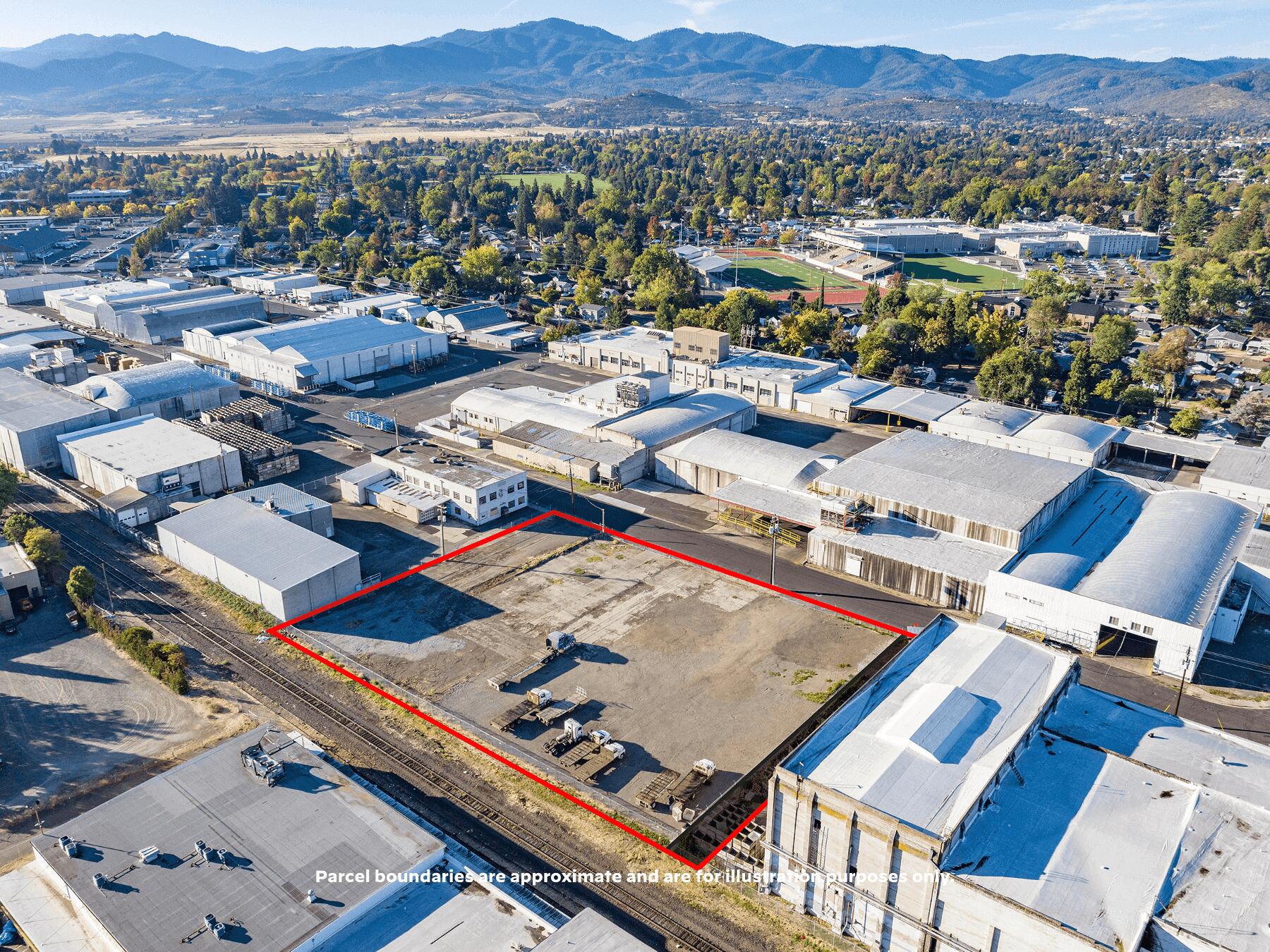 Exclusively presented for sale or lease - 609 S. Fir Street, a rare public offering of a level, industrial zoned 1.51-acre parcel centrally located in Medford, Oregon (the ''Site''). The Site is one of only a handful of remaining vacant, level industrial development sites in all of Medford, and is only 5 mins / 1.8 miles to direct I-5 access. The Site is an attainable and usable opportunity for a user to utilize as either fenced outdoor storage or to develop a variety of buildings. The Site enjoys 4 left/right curb cuts off of S. Fir, 2 existing gates, and full perimeter barbed fencing. Users are to note a small easement area on the north boundary to the benefit of the neighbor; essentially doesn't affect buildable area. Utilities are close or already run through the property, and the Site is located in an Opportunity Zone! See the adjacent 619 S. Fir, also available for sale/lease. The opportunity is clear - contact brokers today! Tenant to complete all due diligence.