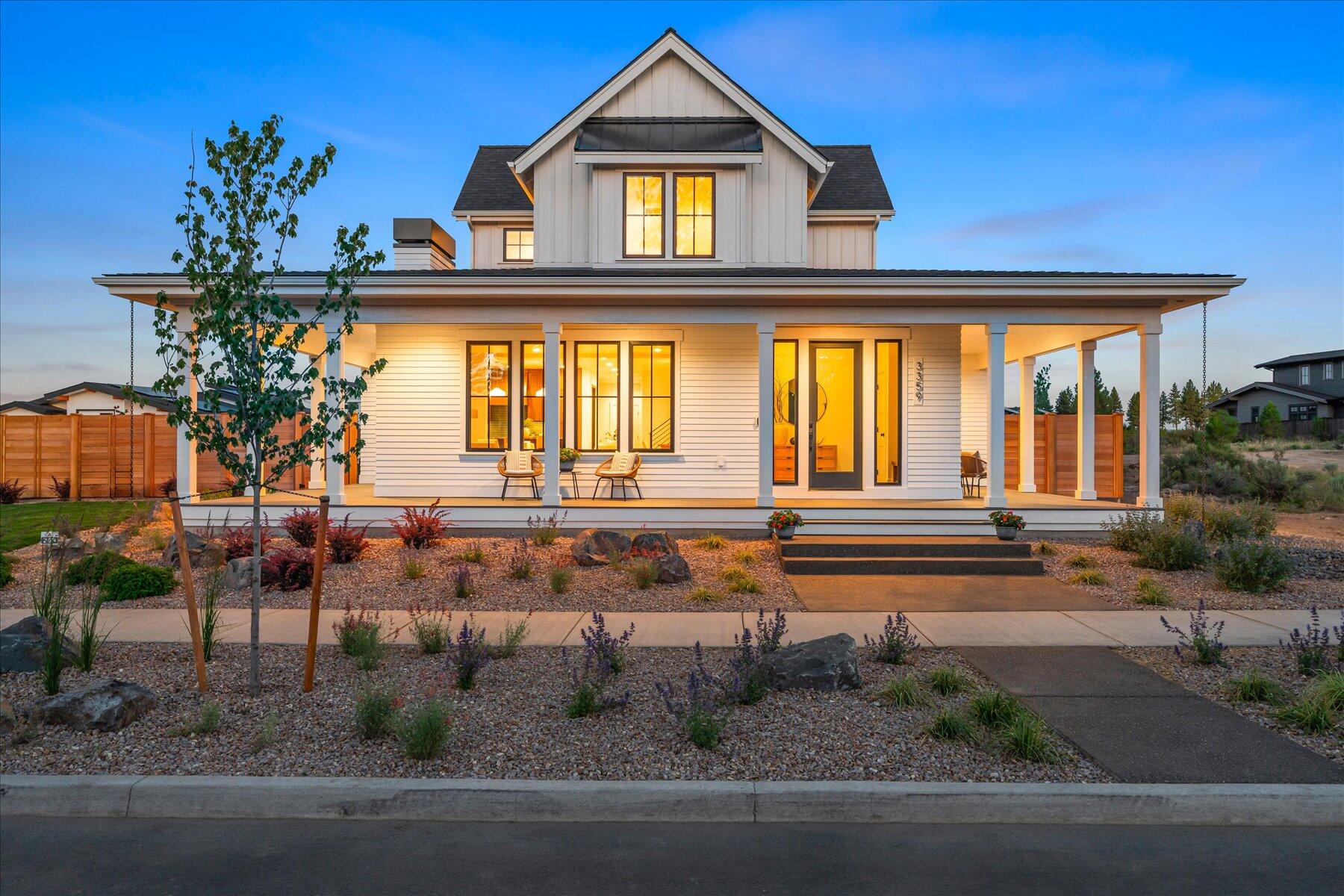 Winner of the 2025 COBA Tour of Homes Best of Show, Best Kitchen, and Best Primary Suite. Stunning farmhouse w/ modern design brought to life by MCD Homes on a spacious .22-acre lot in Discovery West. Built to showcase in the 2025 COBA Tour of Homes, this residence reflects craftsmanship, creativity, & thoughtful execution at every turn. Warm wood floors extend across the main level.  Enjoy a chef's kitchen is outfitted with Thermador appliances, Sea Pearl quartzite, & floor-to-ceiling cabinetry. From the detailed powder room to the spa-like primary suite, every space is elevated by layered textures & curated tilework. Upstairs, a spacious bonus room, three bedrooms, & a beautifully finished second bath offer room to recharge, play, or host. A main-level office, 3-car garage, & generous outdoor area round out the home's functional, layout. Enjoy MCD's signature quiet luxury designed for daily living & ready to be admired in one of Bend's most desirable neighborhoods.